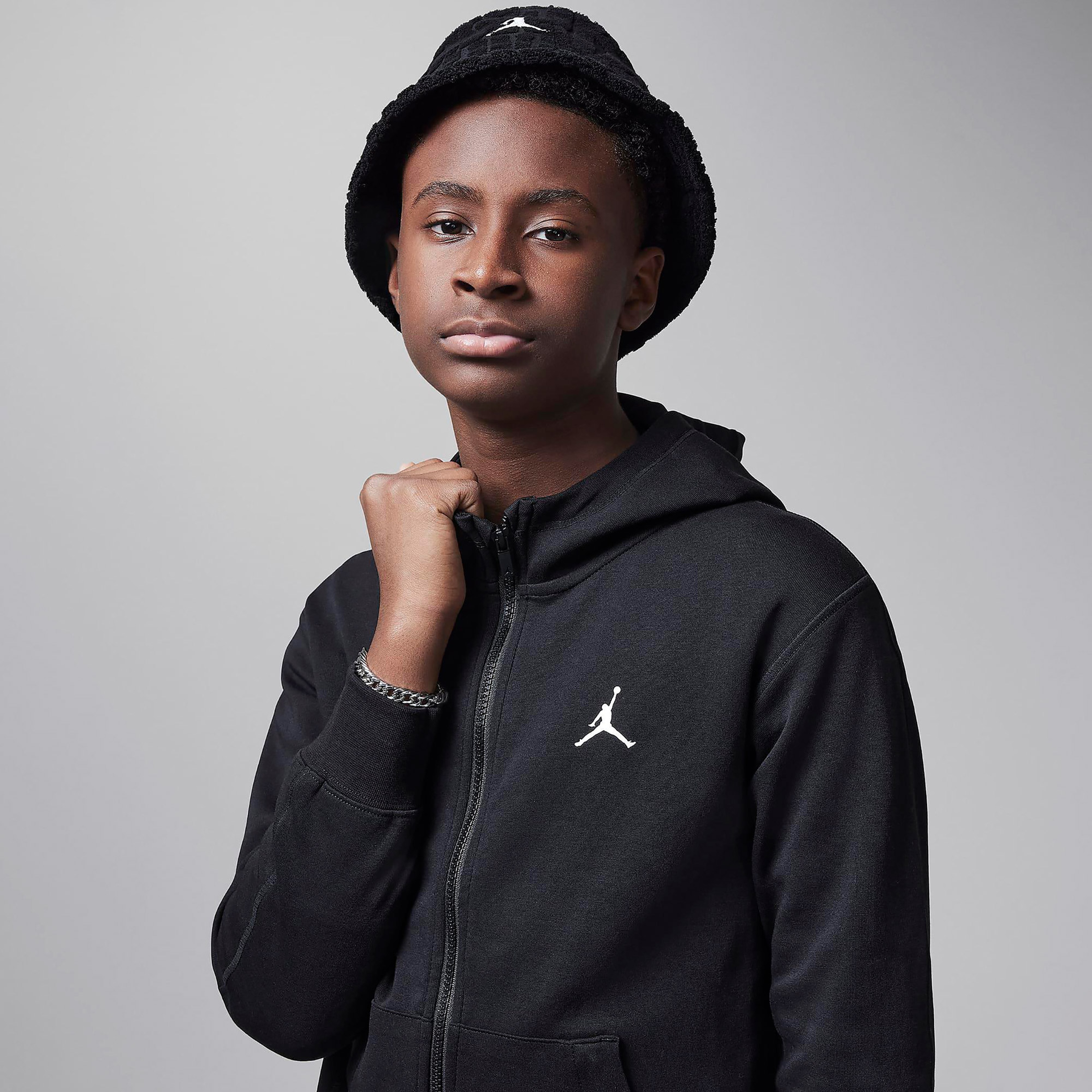 Jordan Jdb Mj Sport Stmt Court Fz Çocuk Siyah Sweatshirt