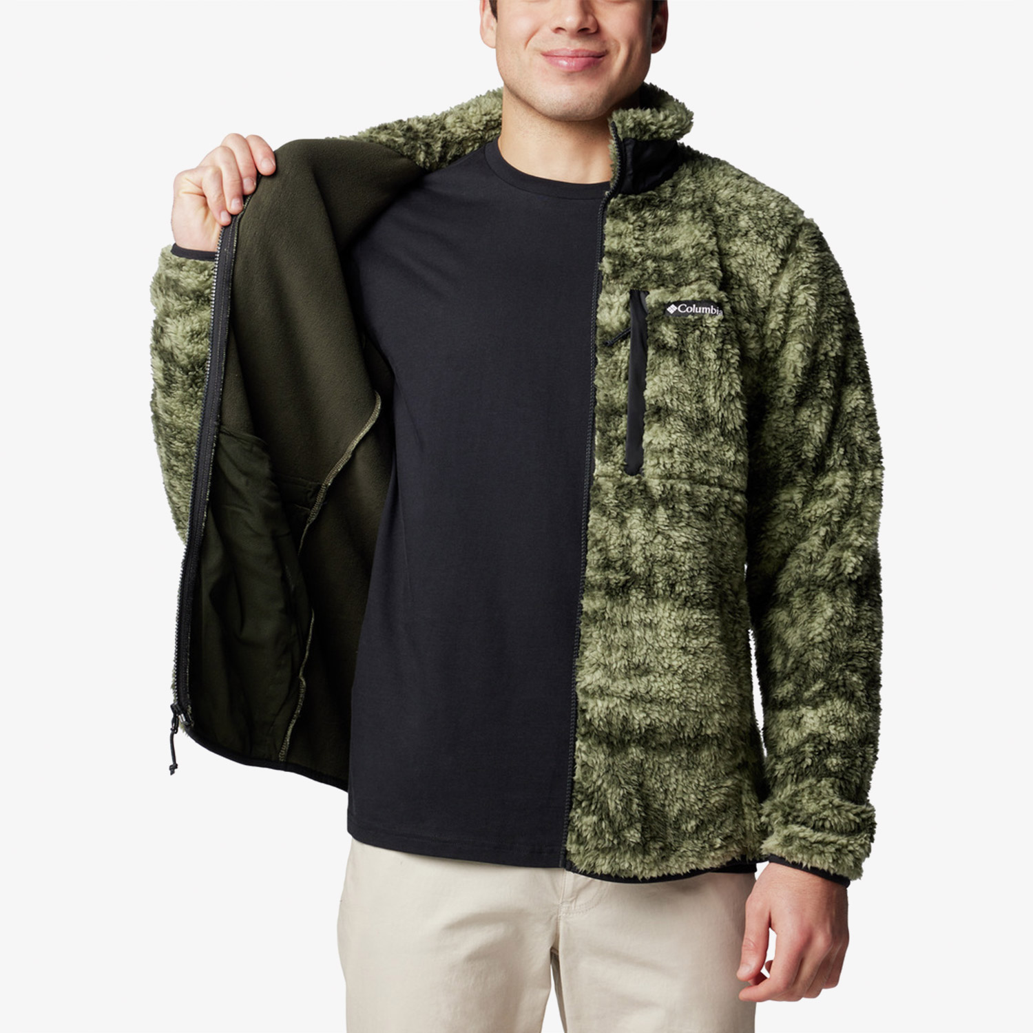 Columbia スノーウエア Columbia Winter Pass Printed Fleece Erkek Yeşil MontMAM5967| Occasion