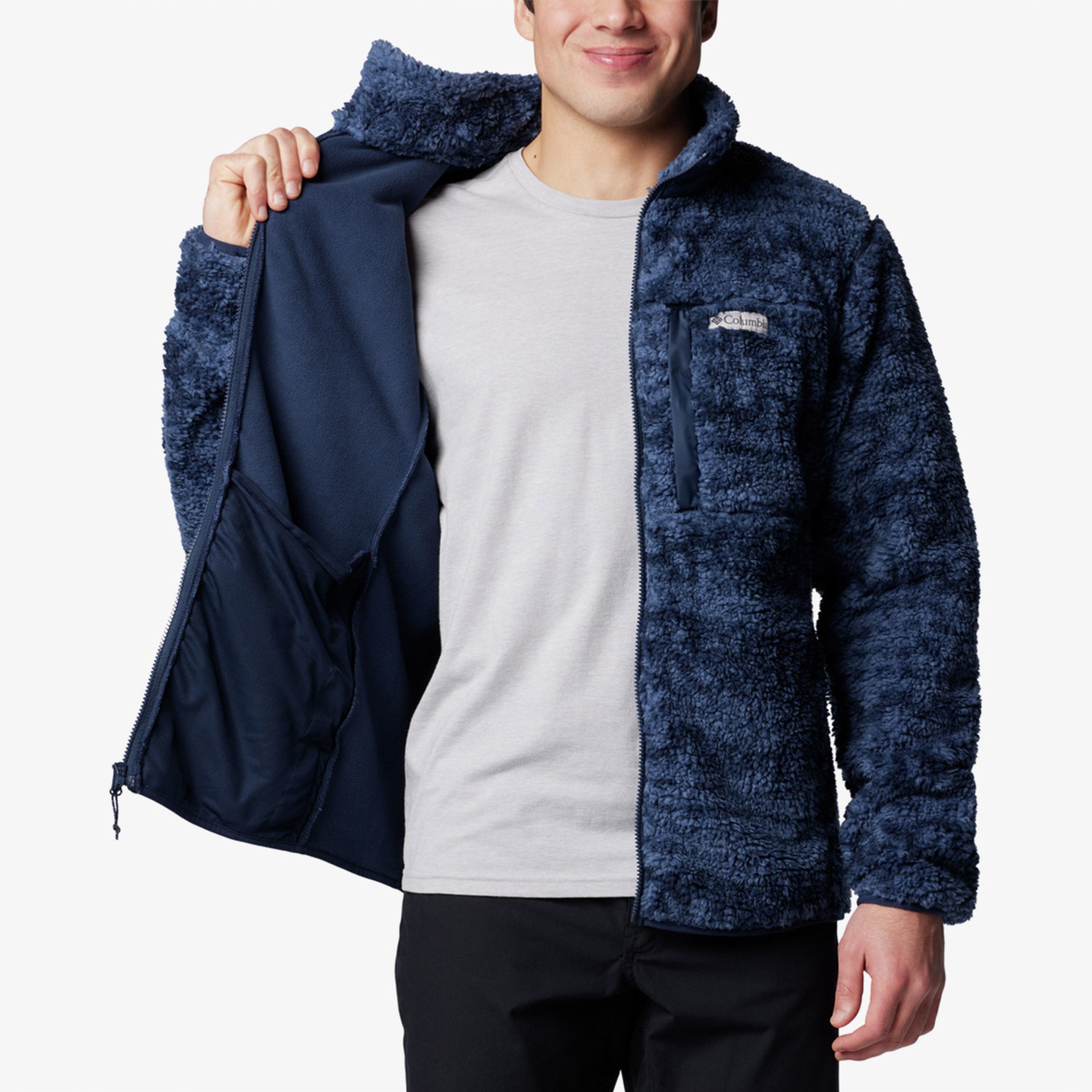 Columbia Winter Pass Printed Fleece Erkek Mavi Mont