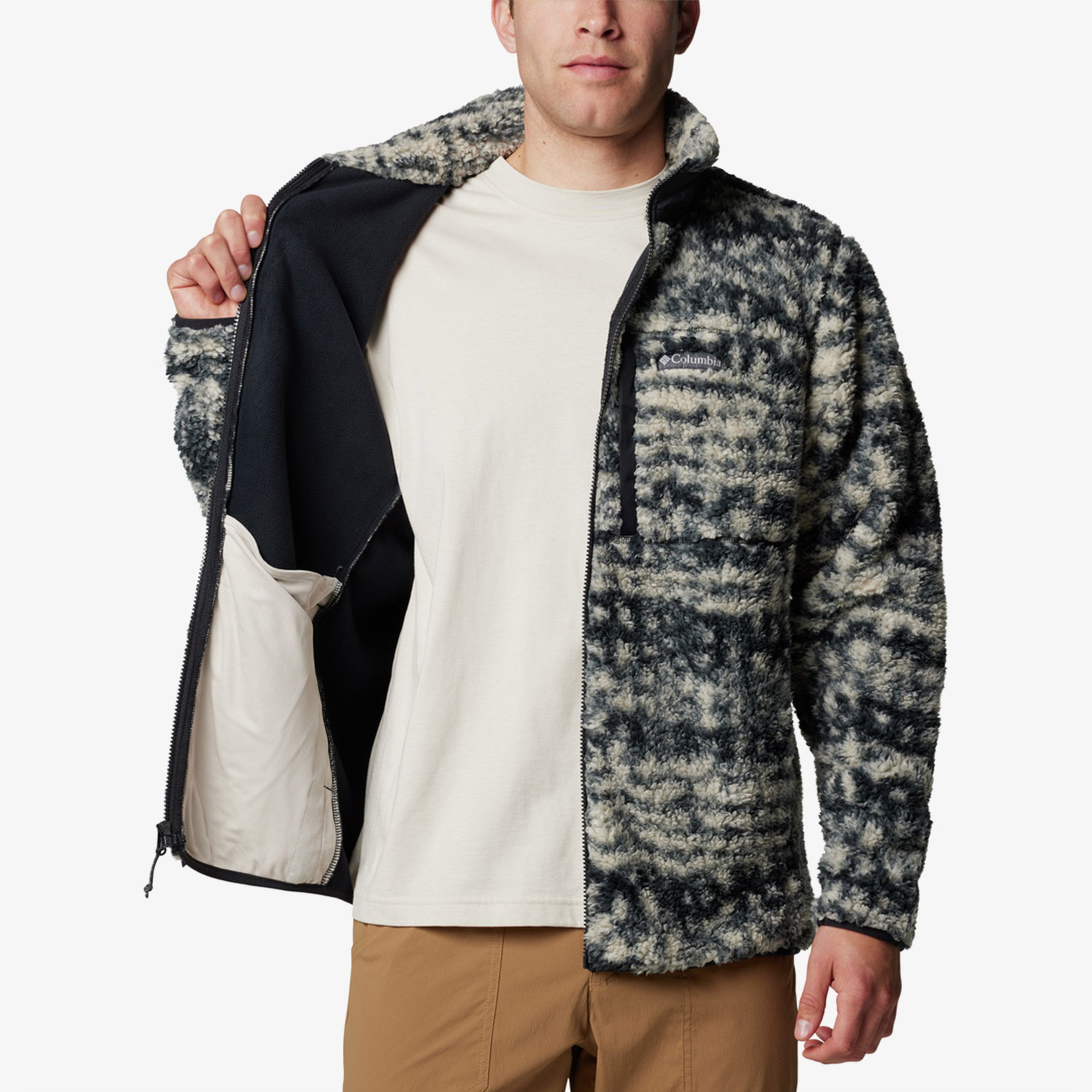 Columbia Winter Pass Printed Fleece Erkek Krem Mont