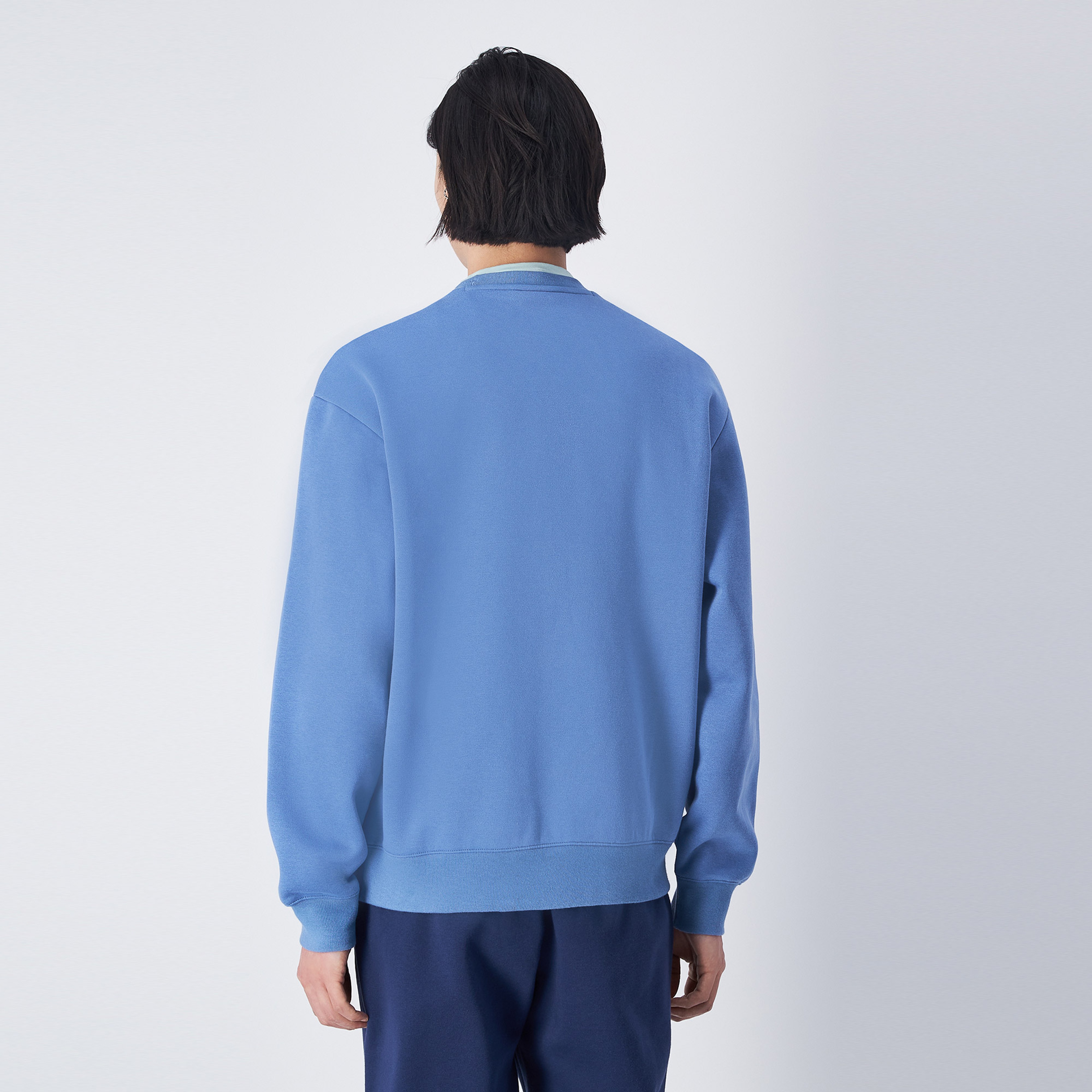 Champion Crewneck Erkek Mavi Sweatshirt