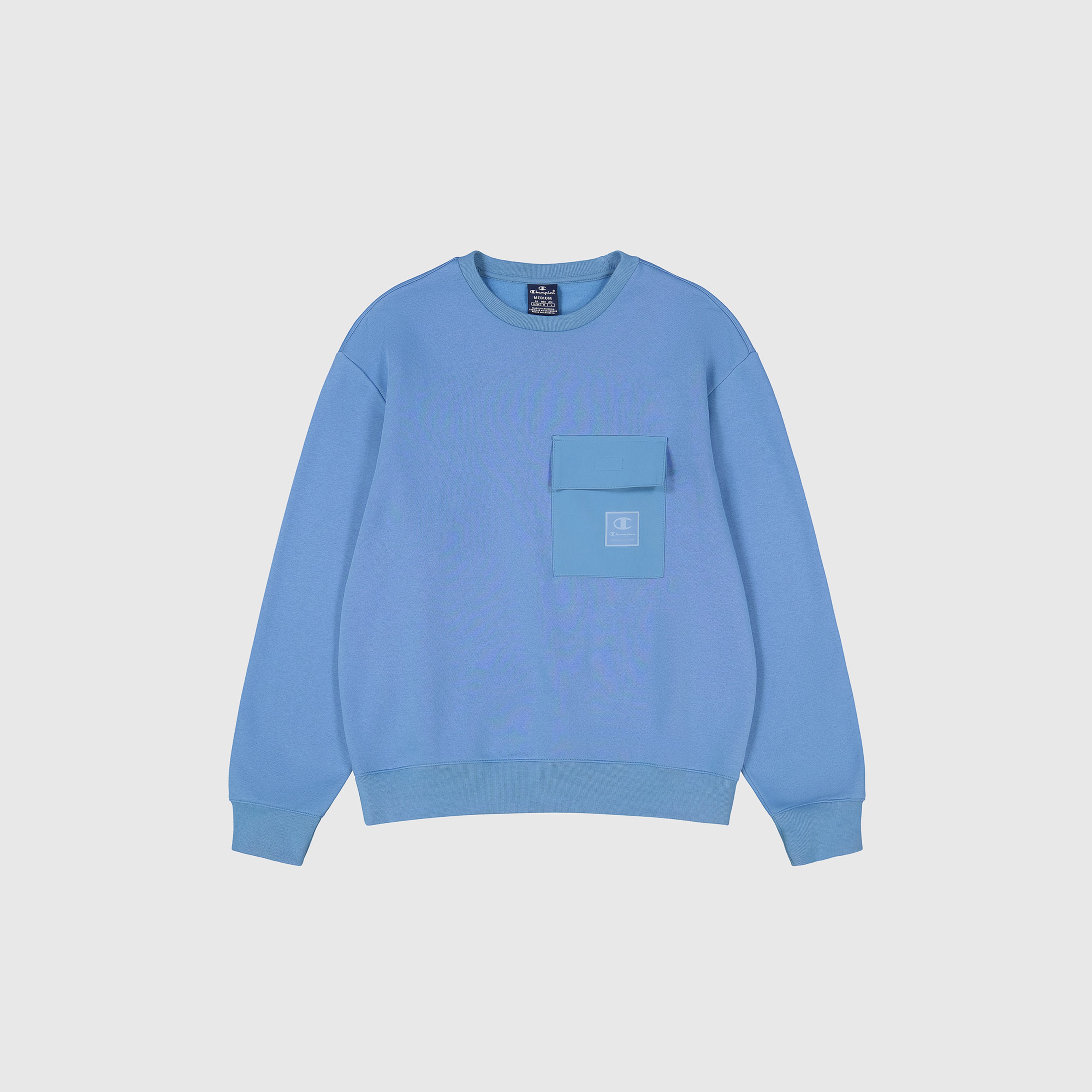 Champion Crewneck Erkek Mavi Sweatshirt