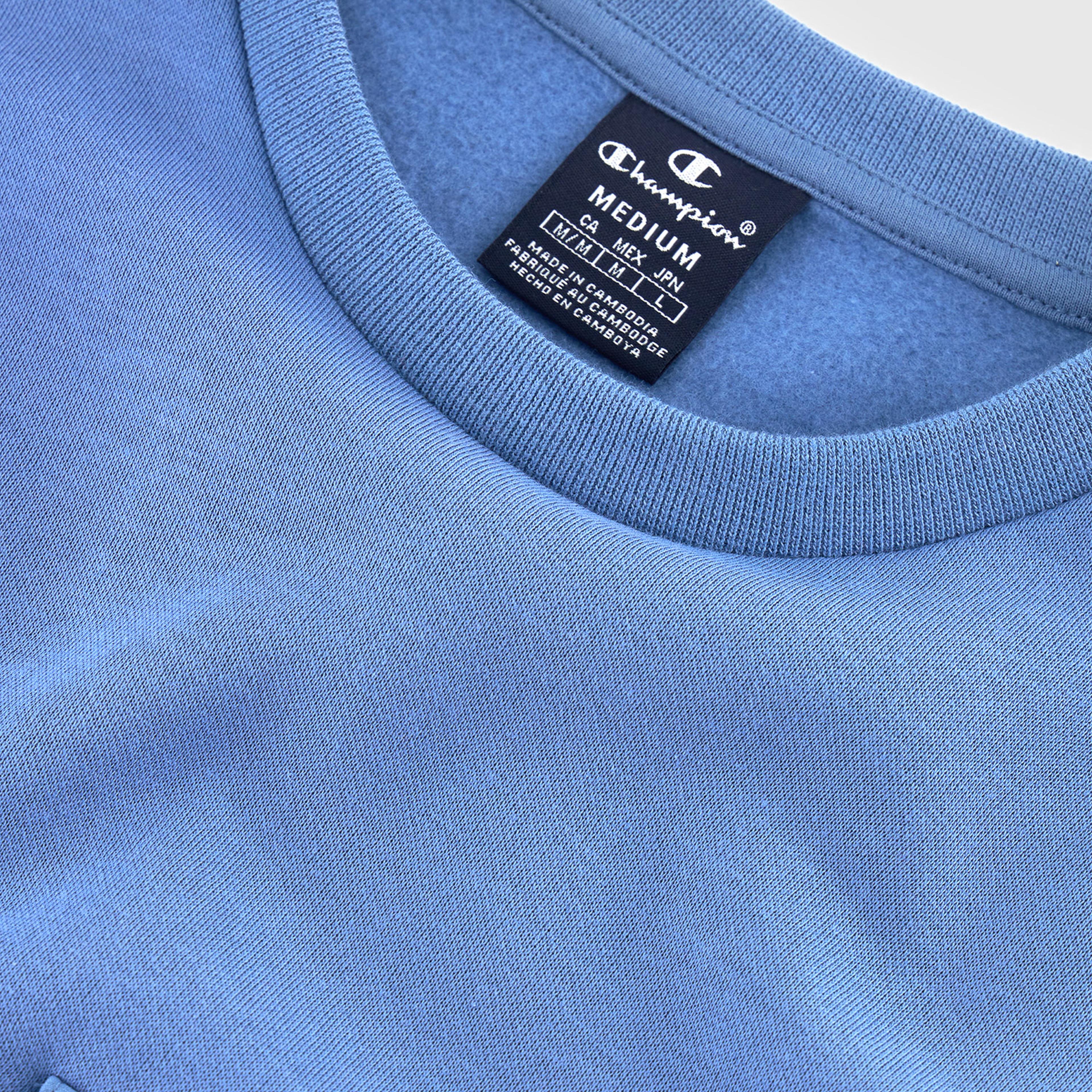 Champion Crewneck Erkek Mavi Sweatshirt