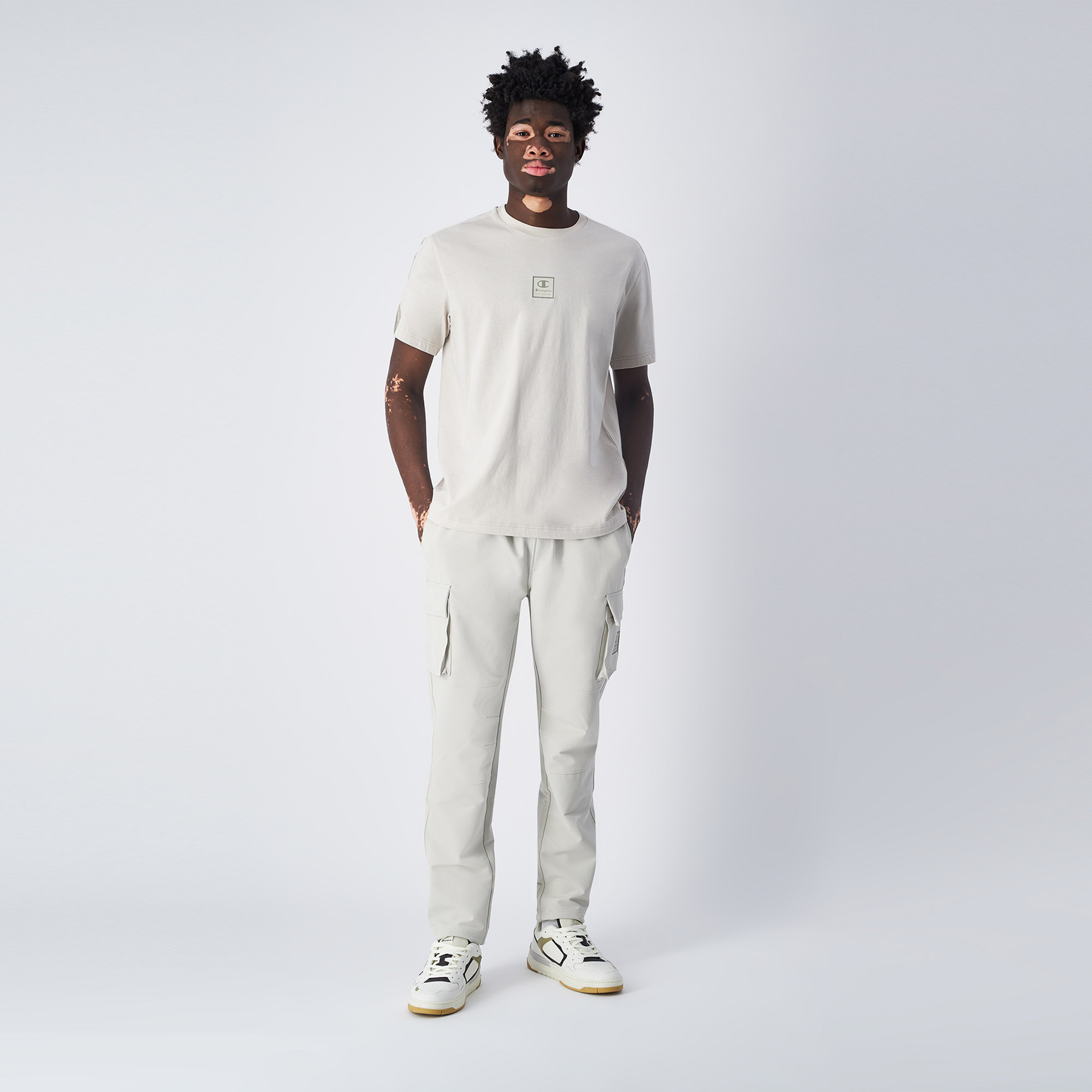 Champion Elastic Cuff Cargo Erkek Krem Pantolon