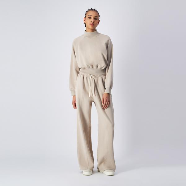 Champion Wide Leg Kadın Krem Eşofman Altı