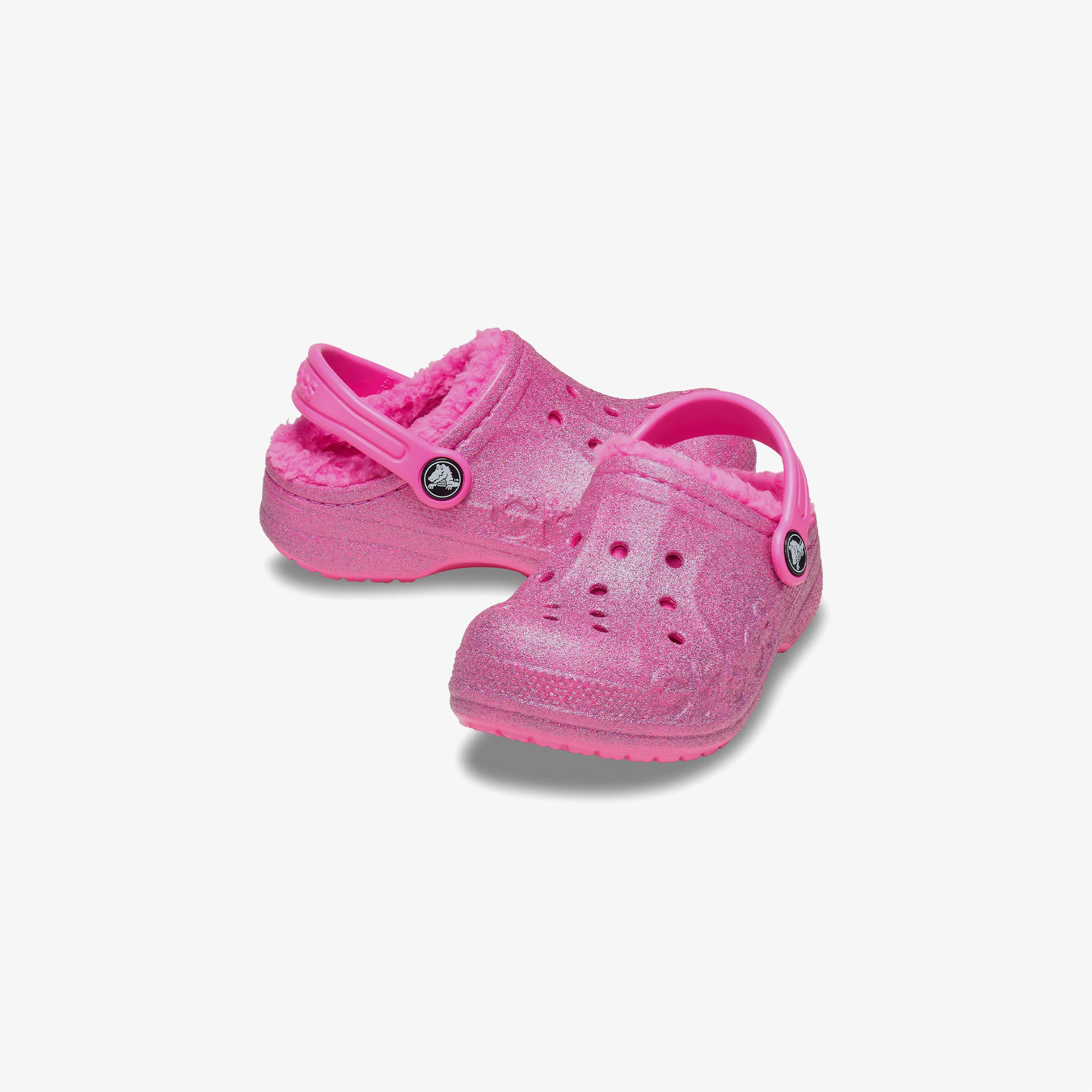 Crocs Baya Lined Glitter Clog Çocuk Pembe Terlik
