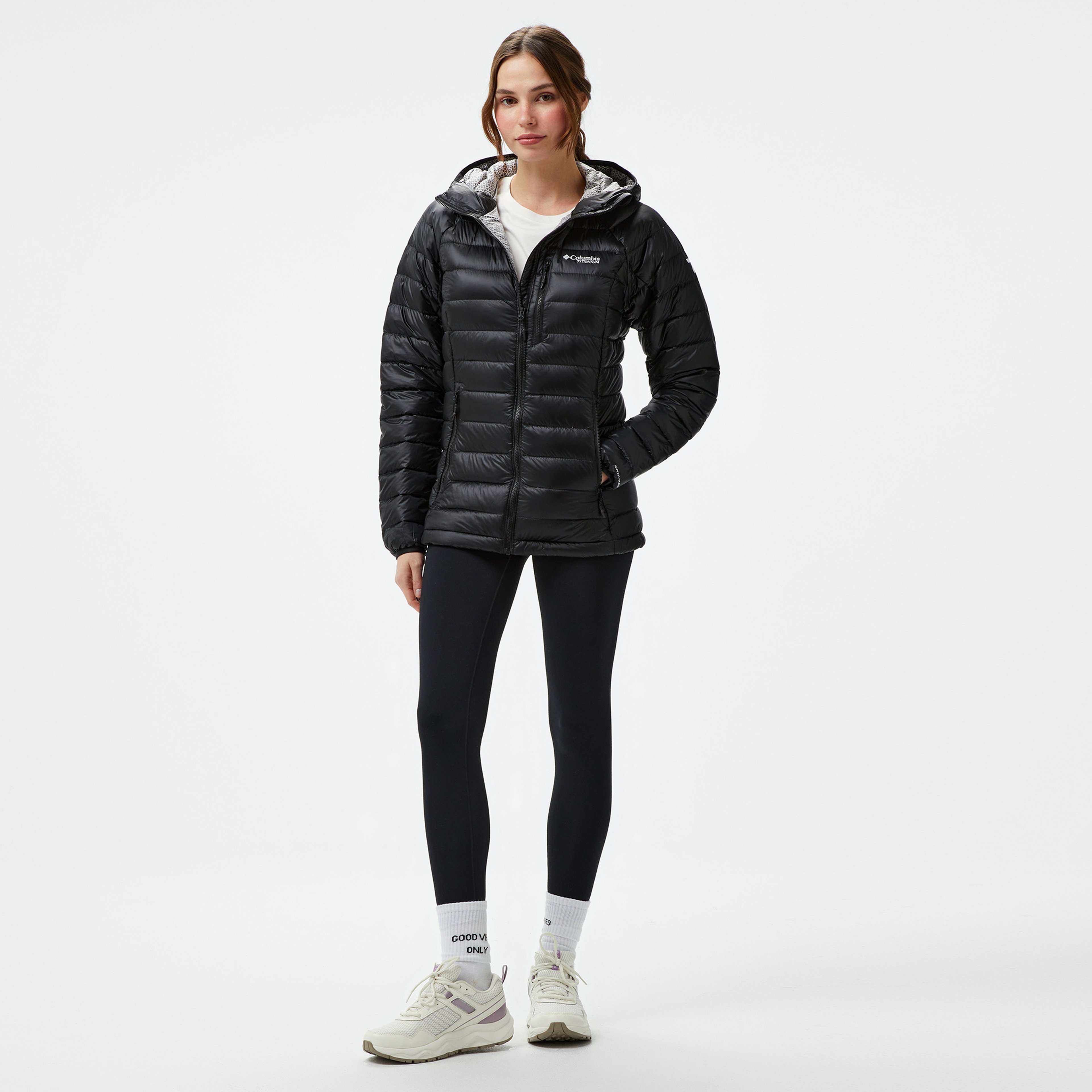 Columbia Arctic Crest Down Hooded Kadın Siyah Mont