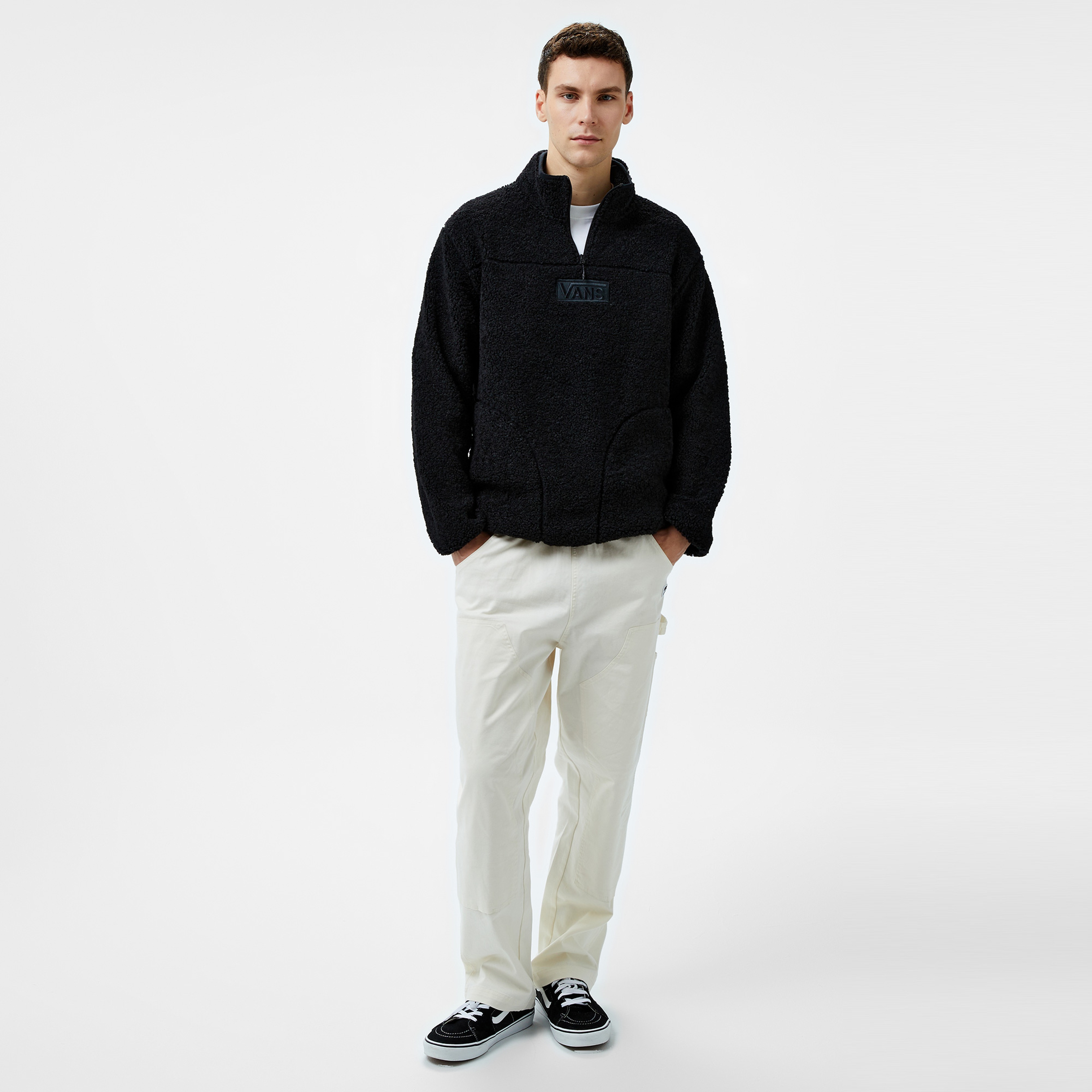 Vans Boxed Sherpa Qzip Erkek Siyah Sweatshirt