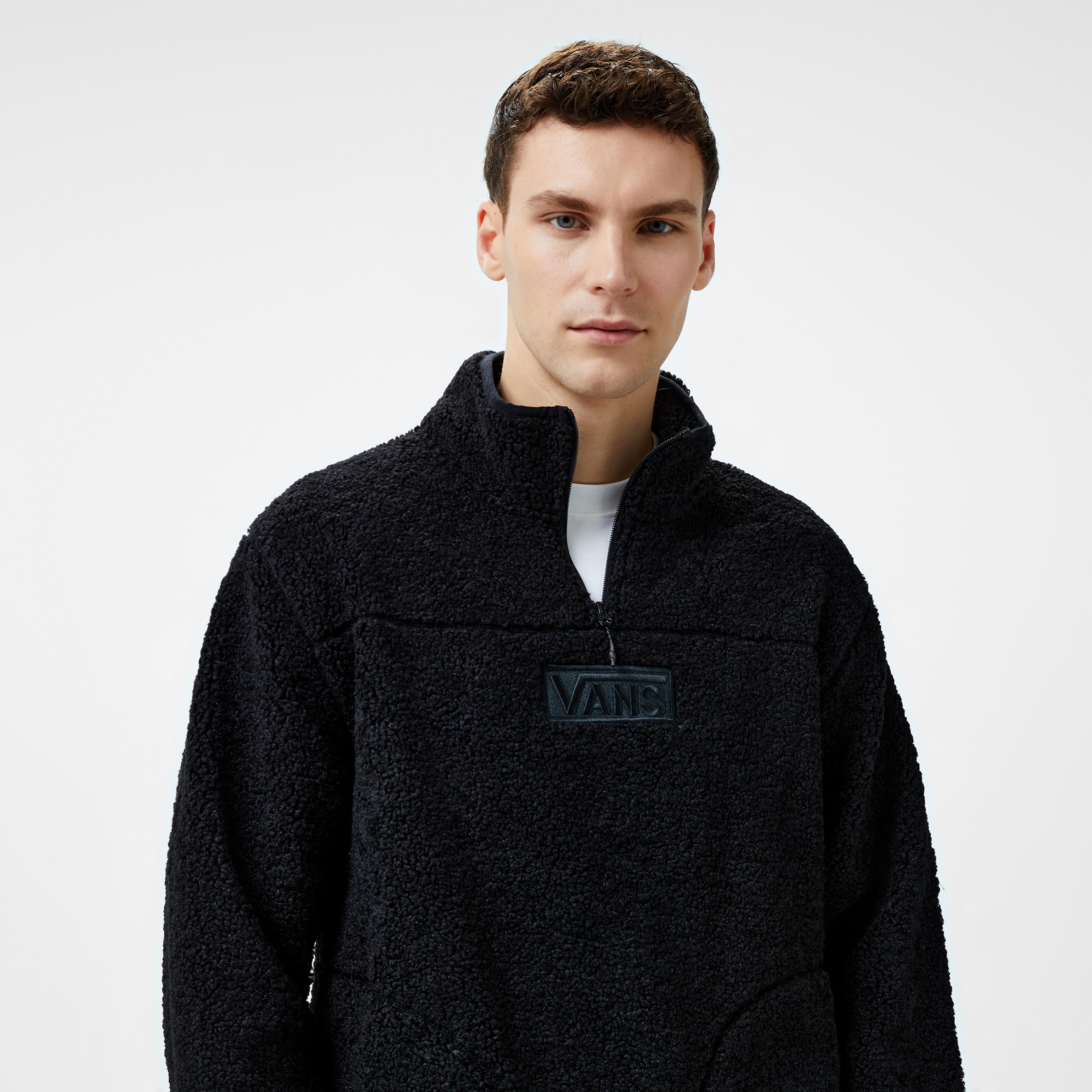 Vans Boxed Sherpa Qzip Erkek Siyah Sweatshirt