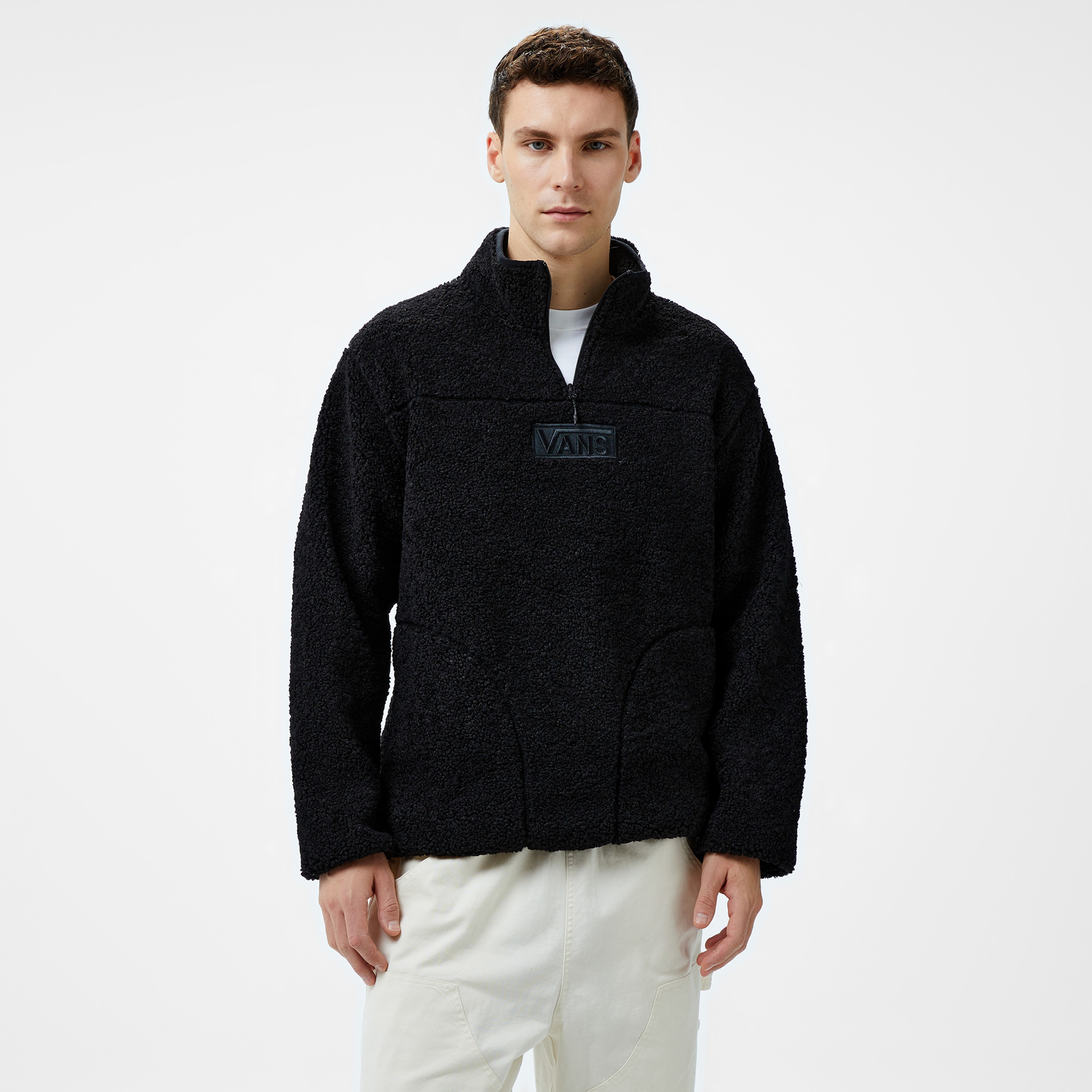 Vans Boxed Sherpa Qzip Erkek Siyah Sweatshirt