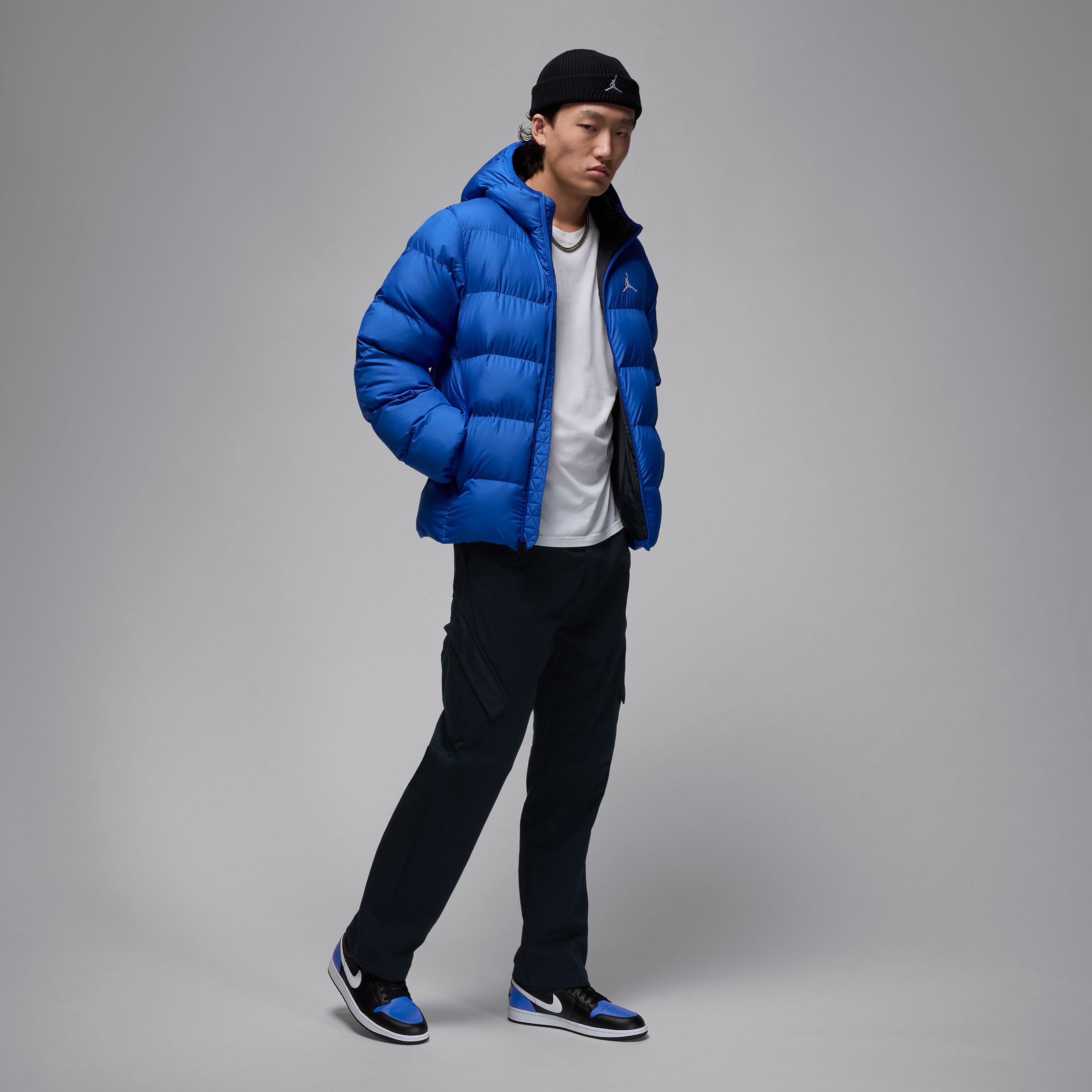 Nike Air Jordan 1 Low Erkek Siyah/Mavi Sneaker