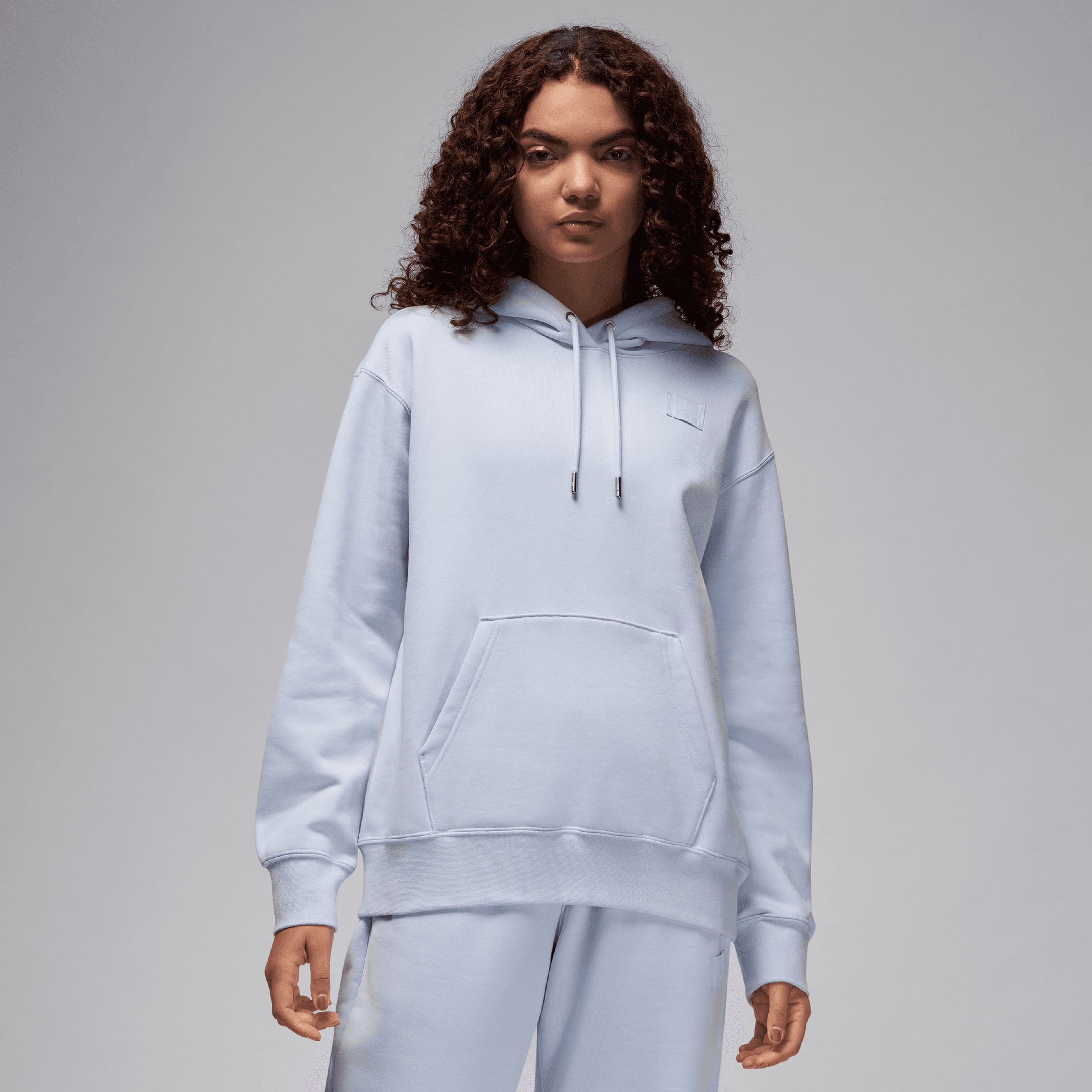 Jordan Flight Fleece Satin Kadın Mavi Hoodie
