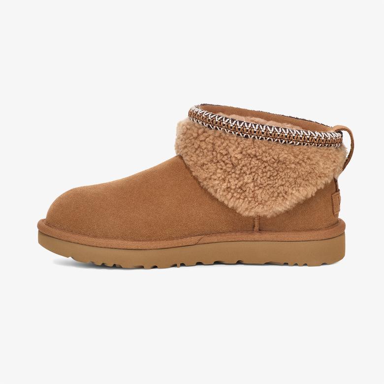 UGG Classic Ultra Mini Maxi Curly Kadın Kahverengi Bot