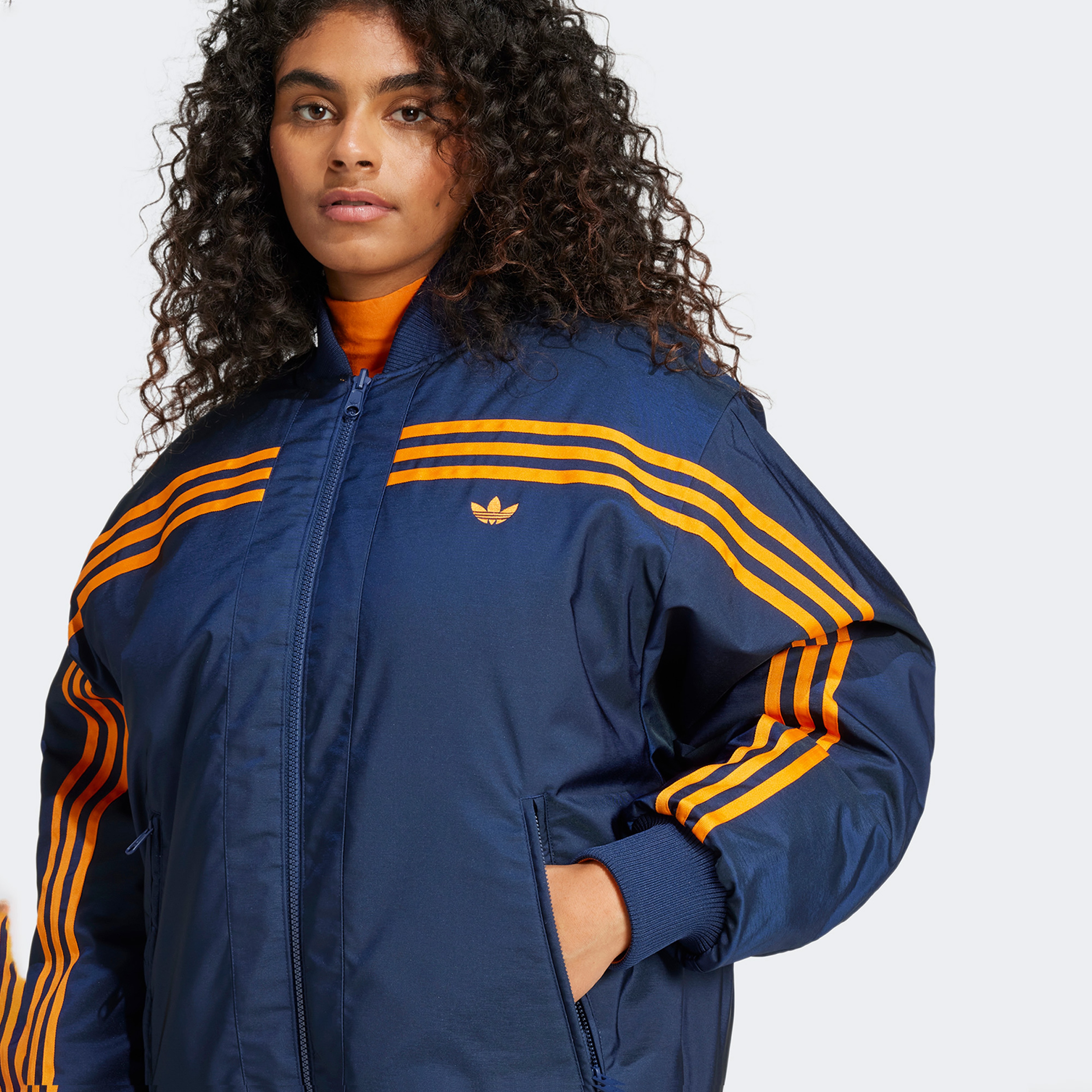adidas 70s Reversible Oversized Bomber Turuncu Ceket