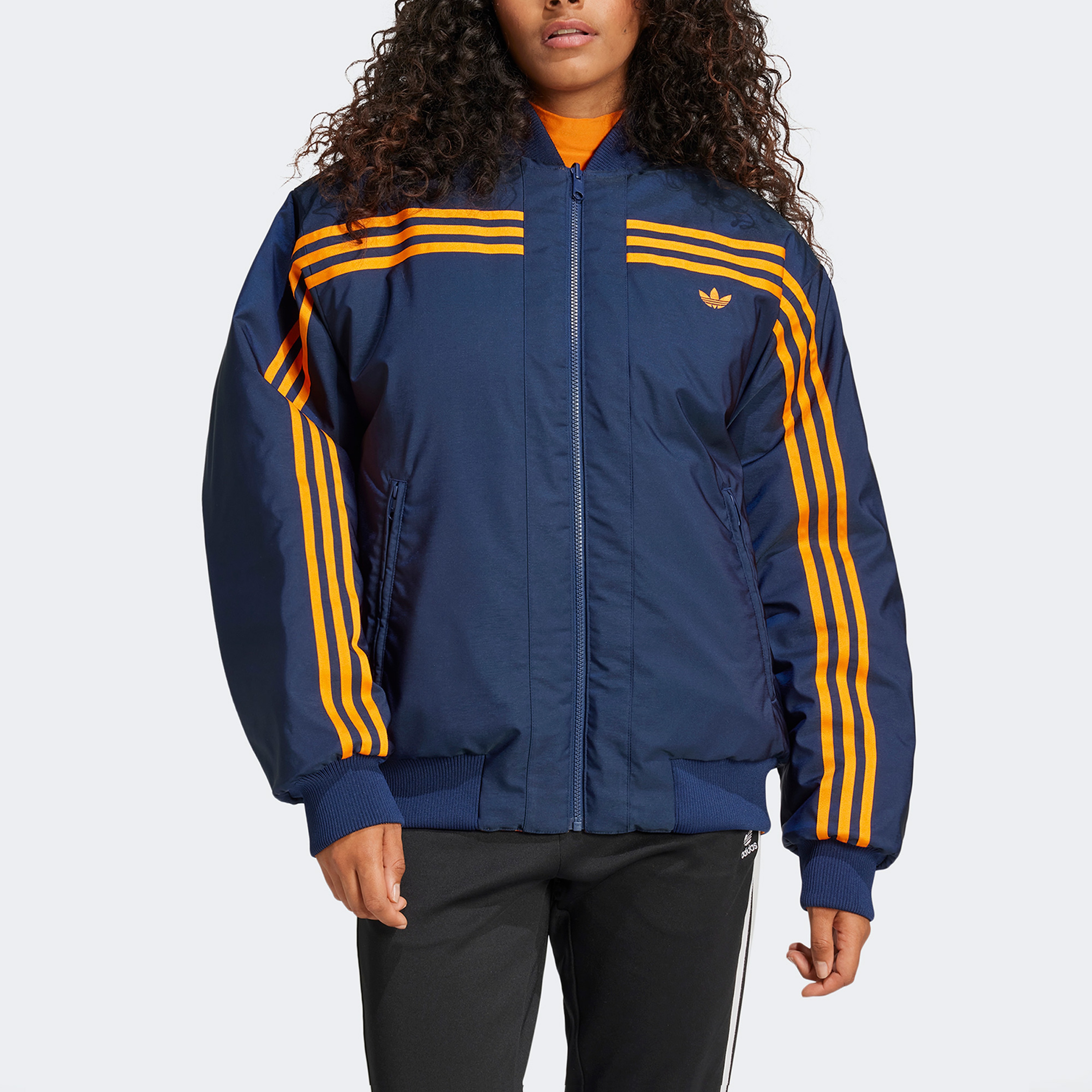 adidas 70s Reversible Oversized Bomber Turuncu Ceket