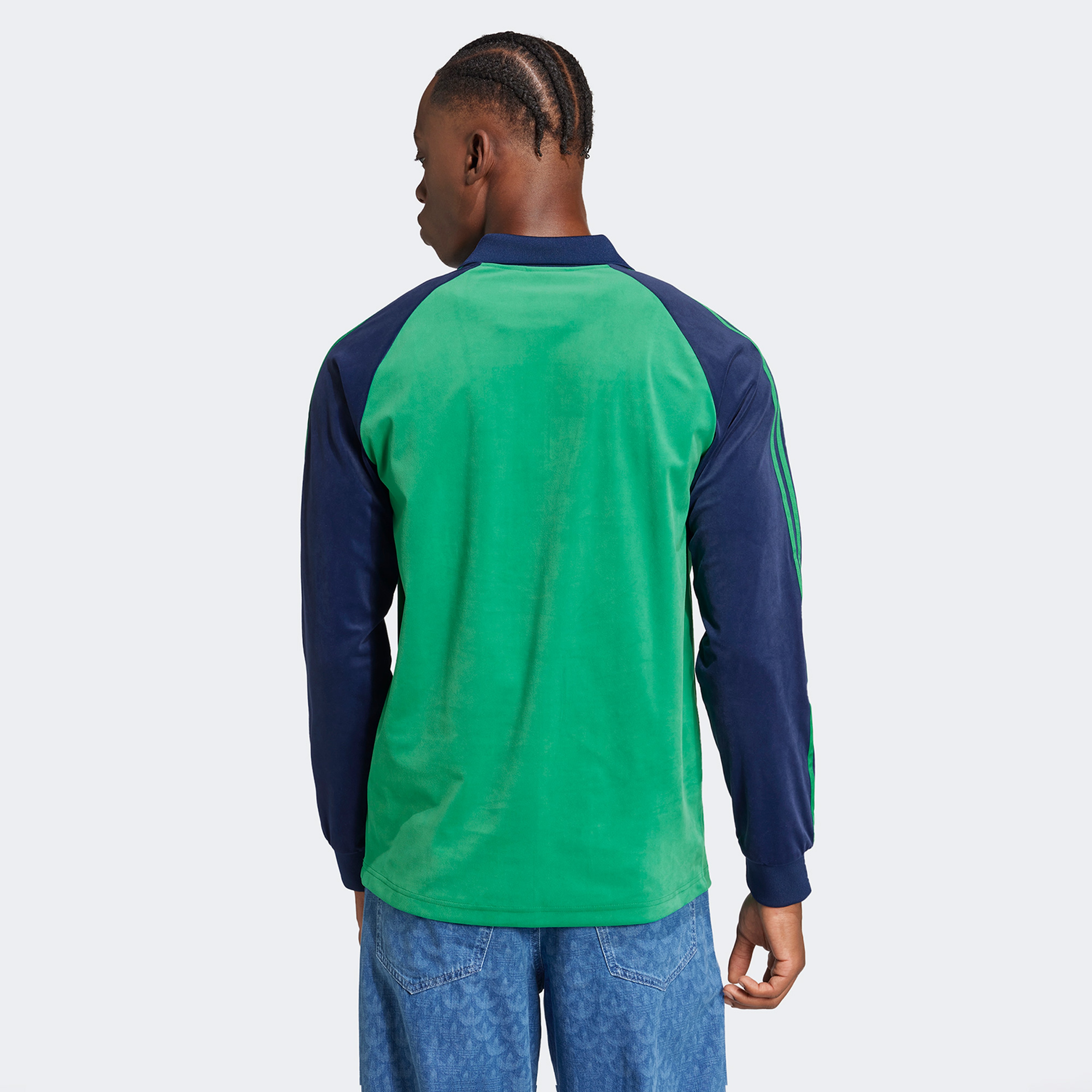 adidas Velour Polo Erkek Yeşil Gömlek