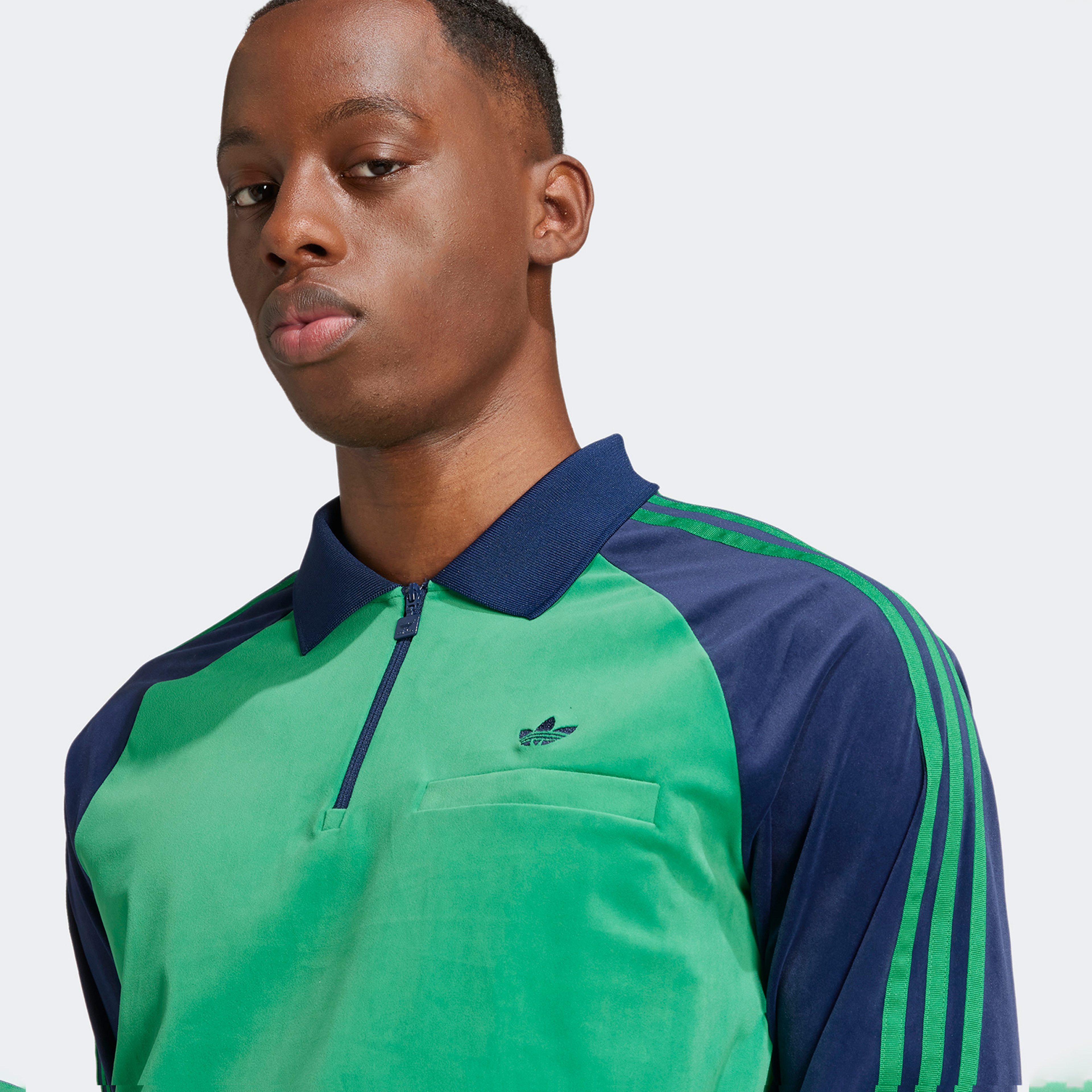 adidas Velour Polo Erkek Yeşil Gömlek
