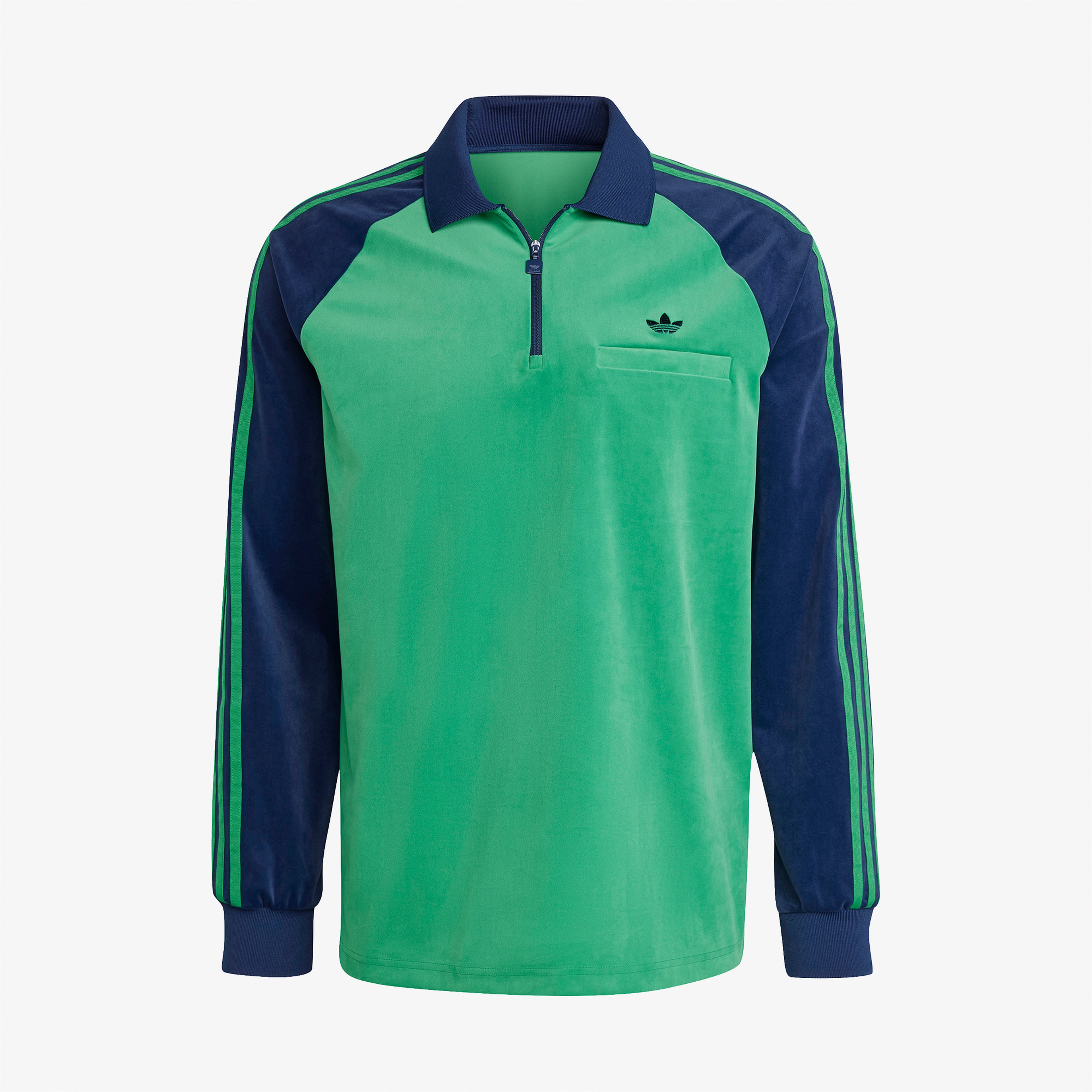 adidas Velour Polo Erkek Yeşil Gömlek