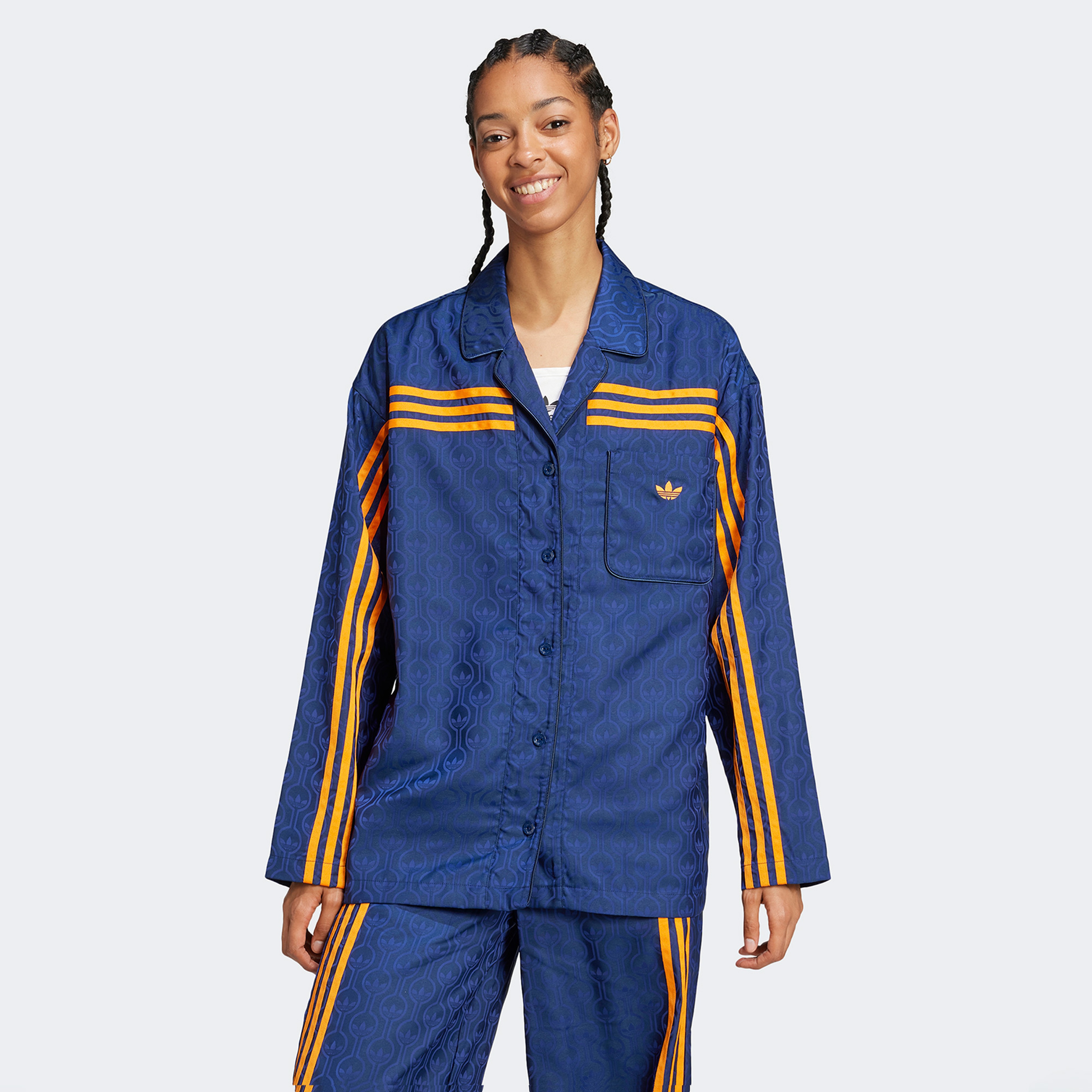 adidas Pyjama Top Kadın Mavi Gömlek