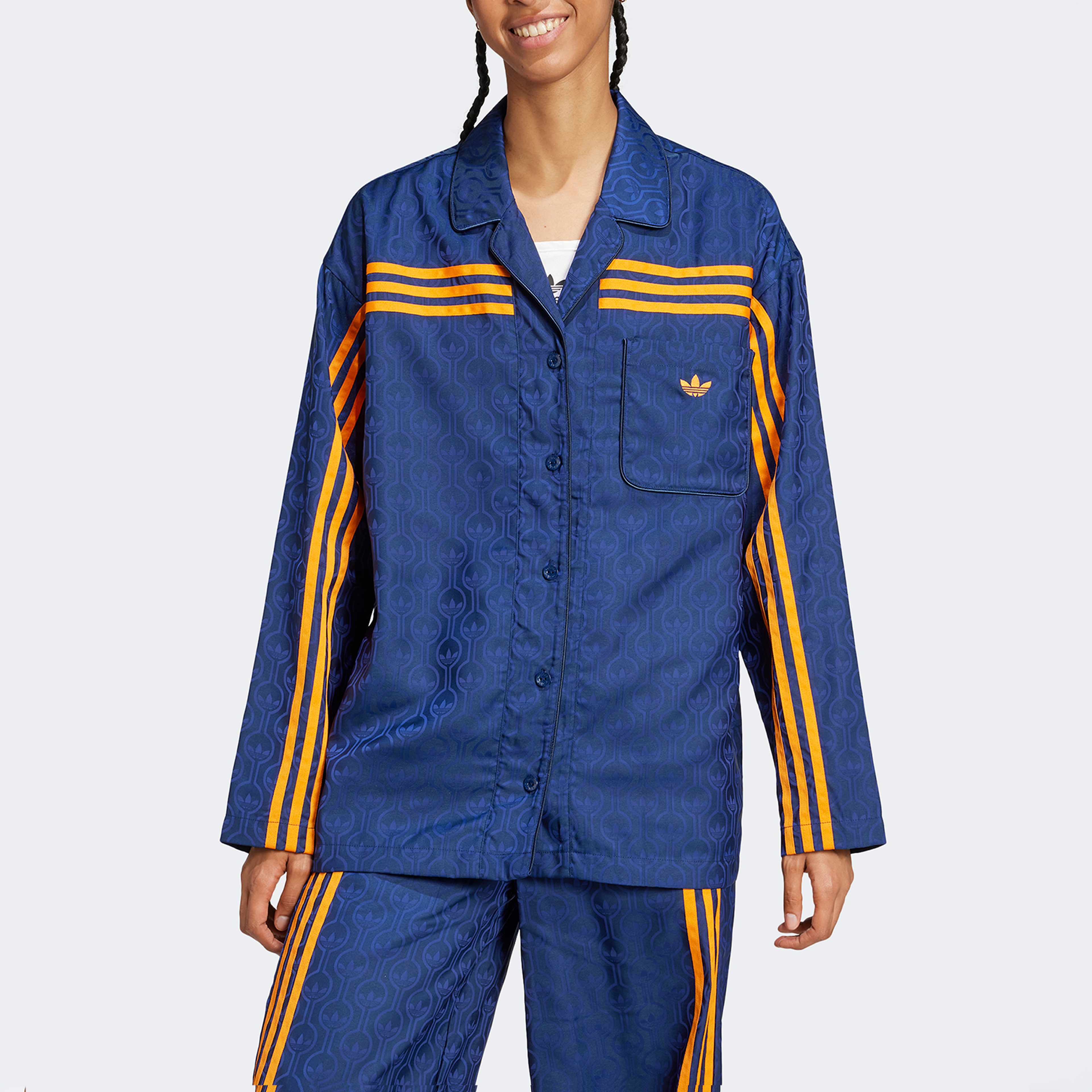 adidas Pyjama Top Kadın Mavi Gömlek