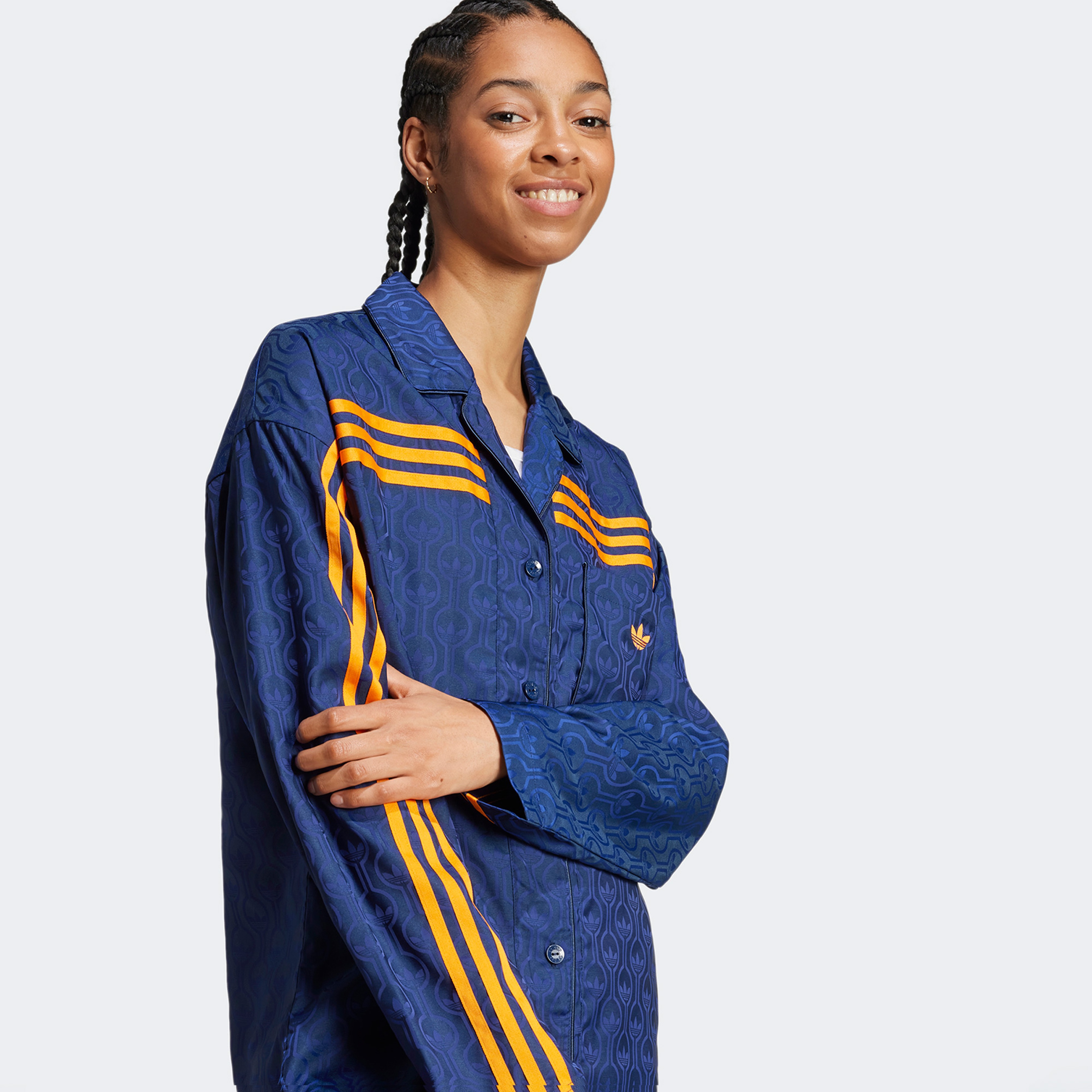 adidas Pyjama Top Kadın Mavi Gömlek