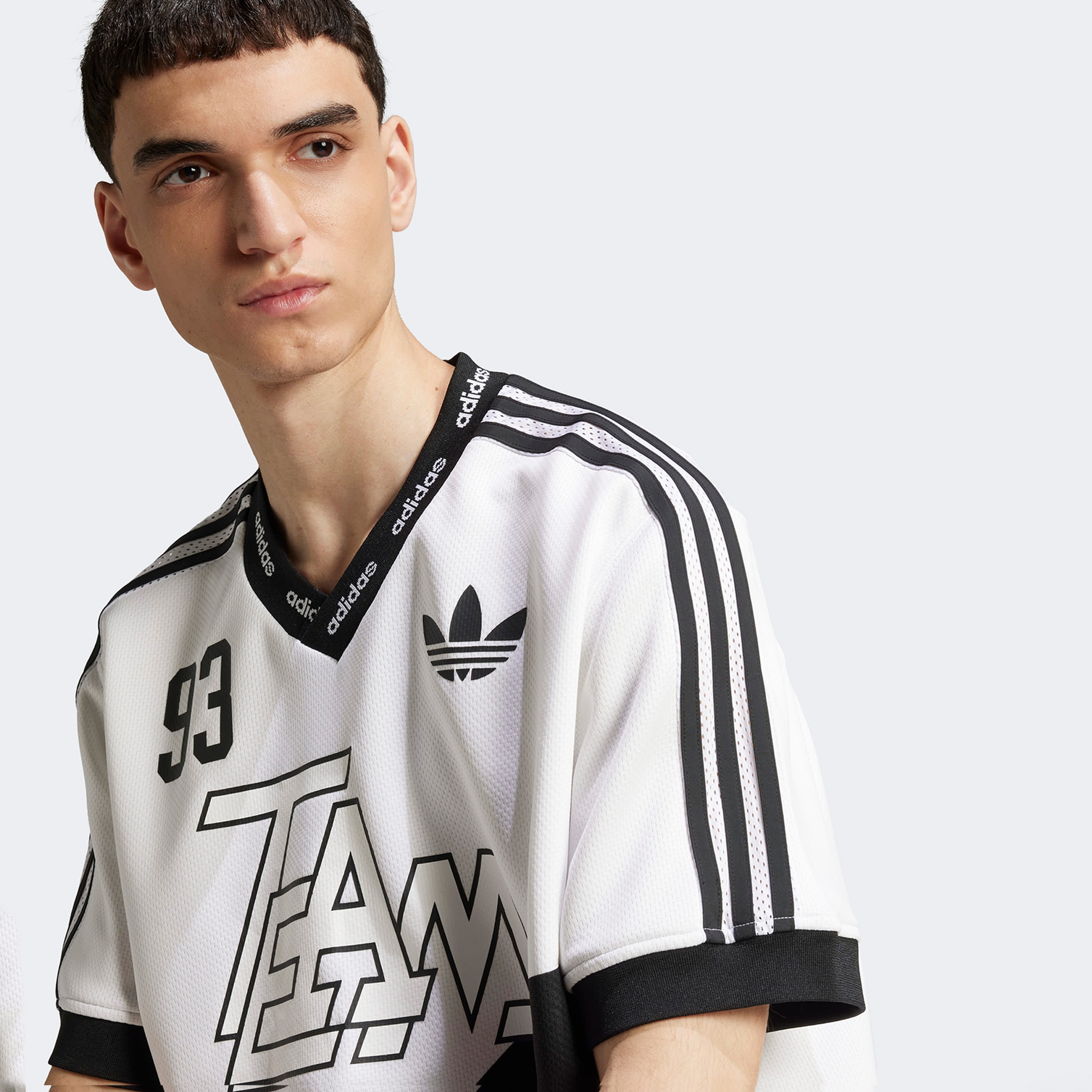 adidas Team 93 Jersey Erkek Beyaz T-Shirt