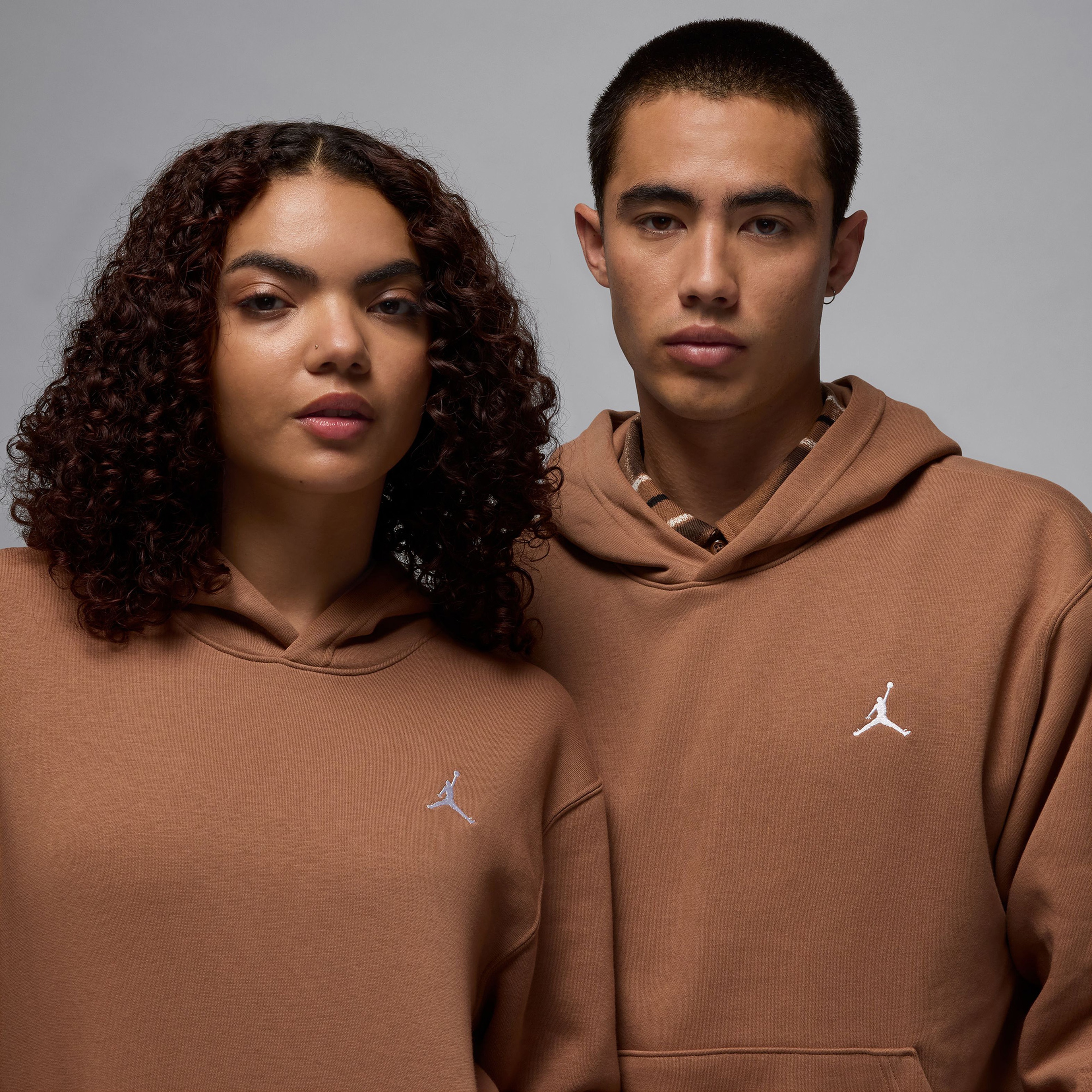 Jordan Brooklyn Basketball Erkek Kahverengi Hoodie