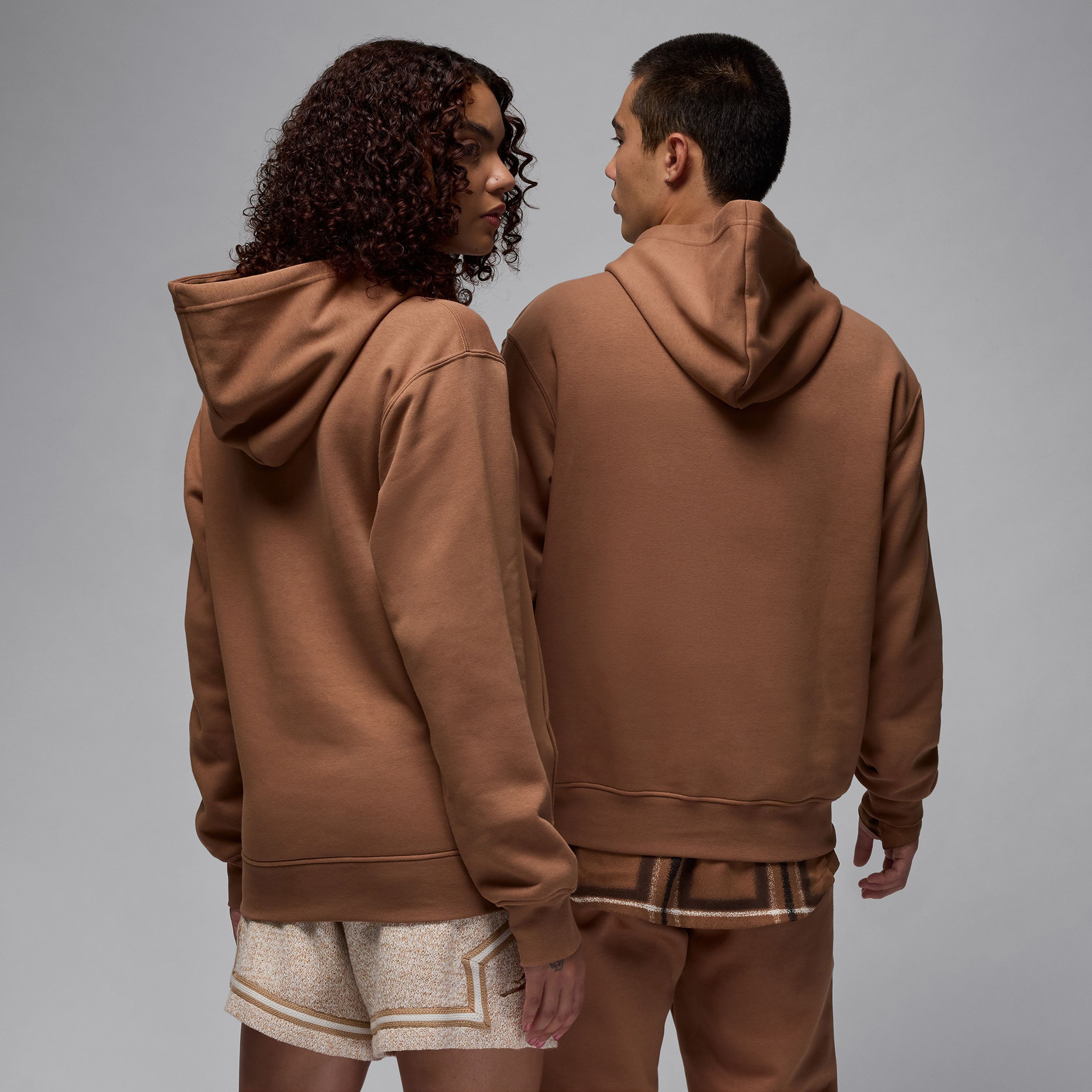 Jordan Brooklyn Basketball Erkek Kahverengi Hoodie