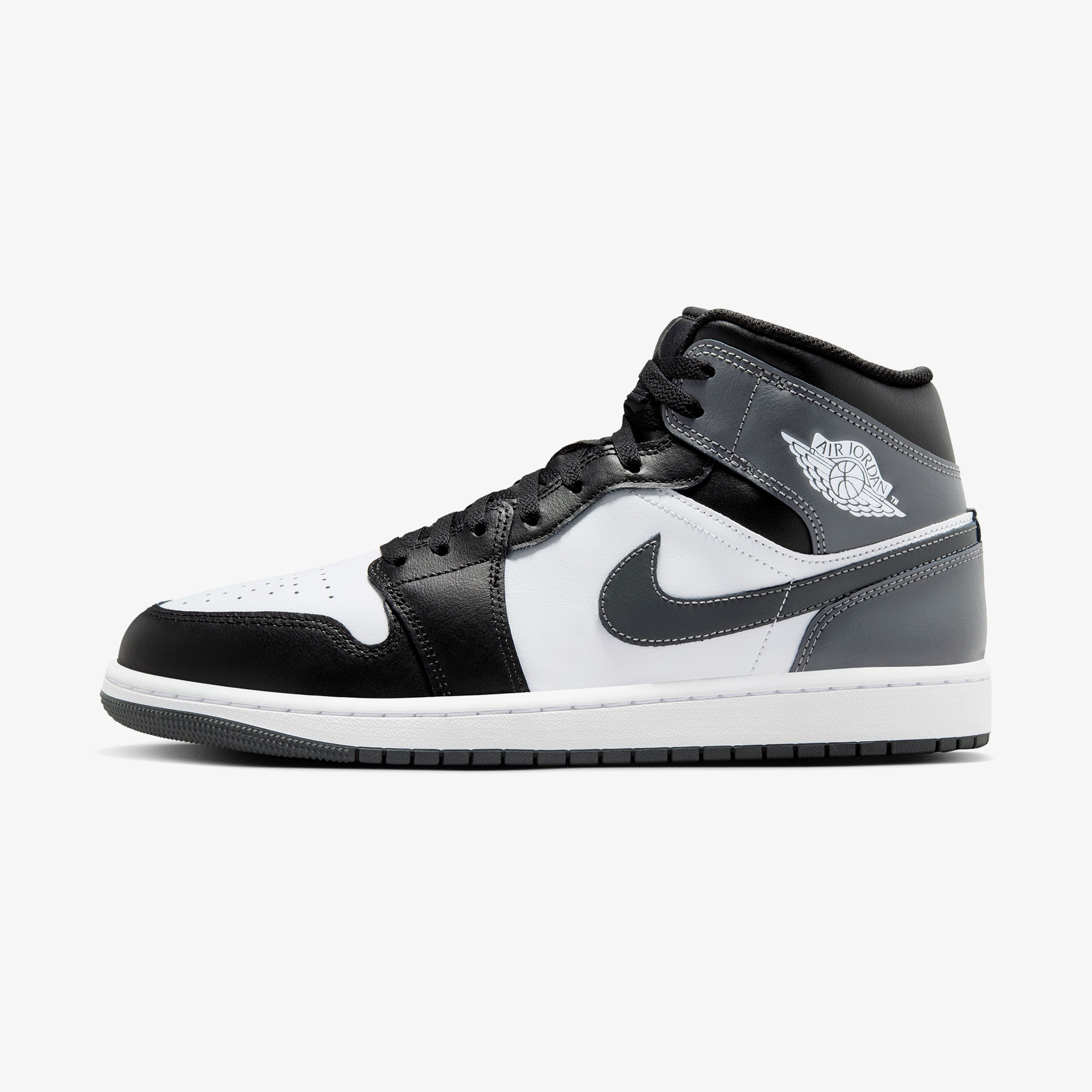 Jordan 1 Mid 'Grey Erkek Gri Bilekli Sneaker