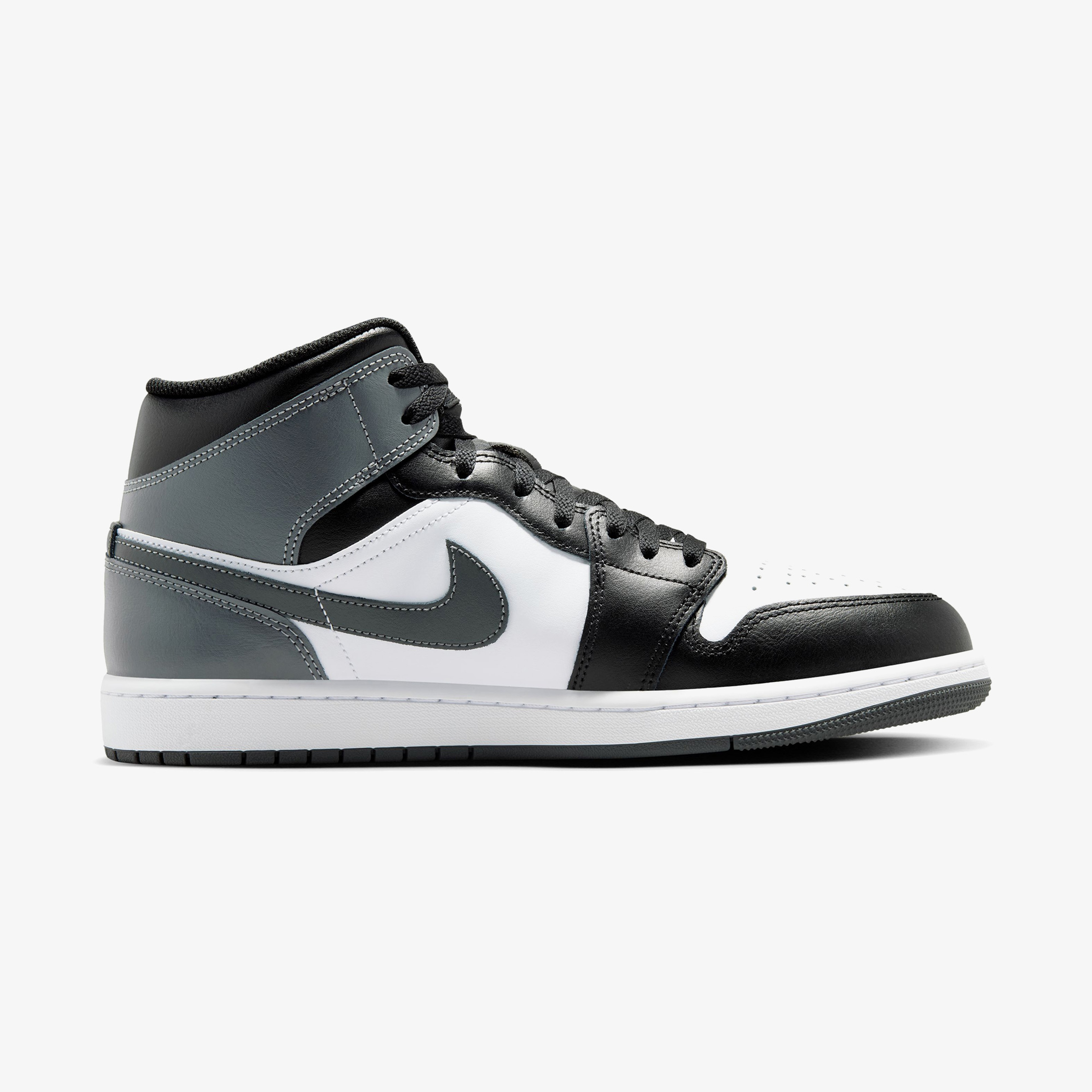 Jordan 1 Mid 'Grey Erkek Gri Bilekli Sneaker