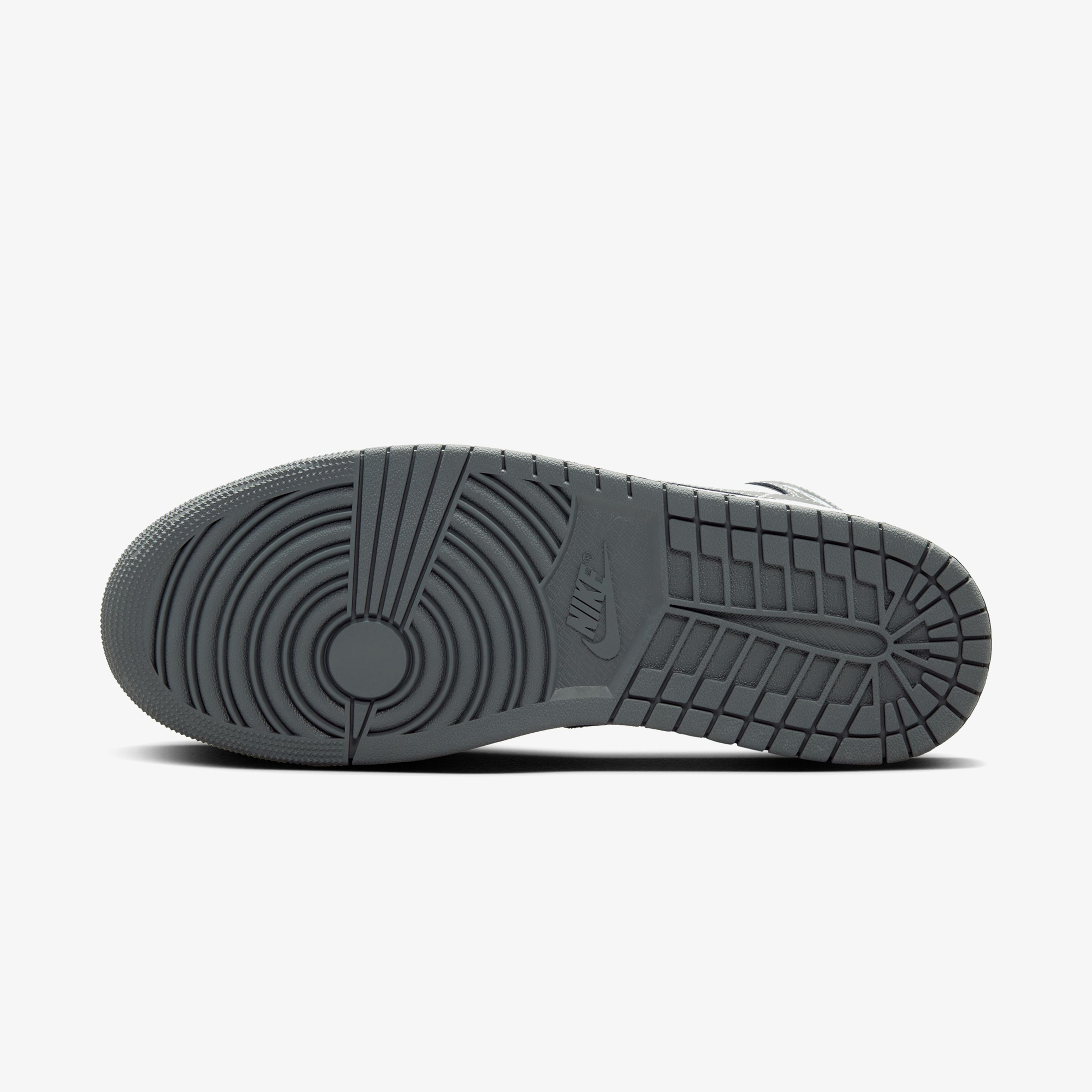 Jordan 1 Mid 'Grey Erkek Gri Bilekli Sneaker