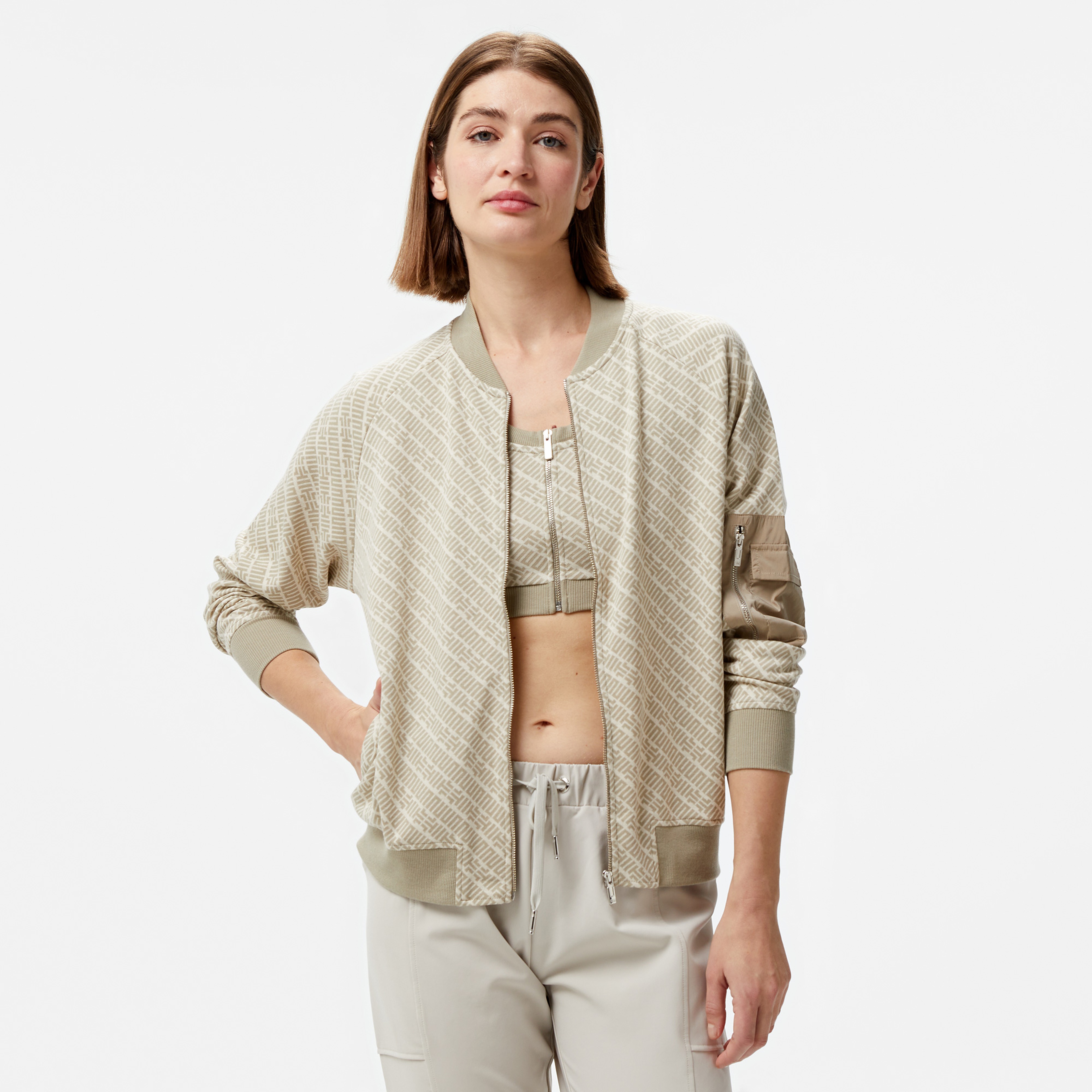 Sportempt Stw165 Sport Bomber Kadın Bej Ceket