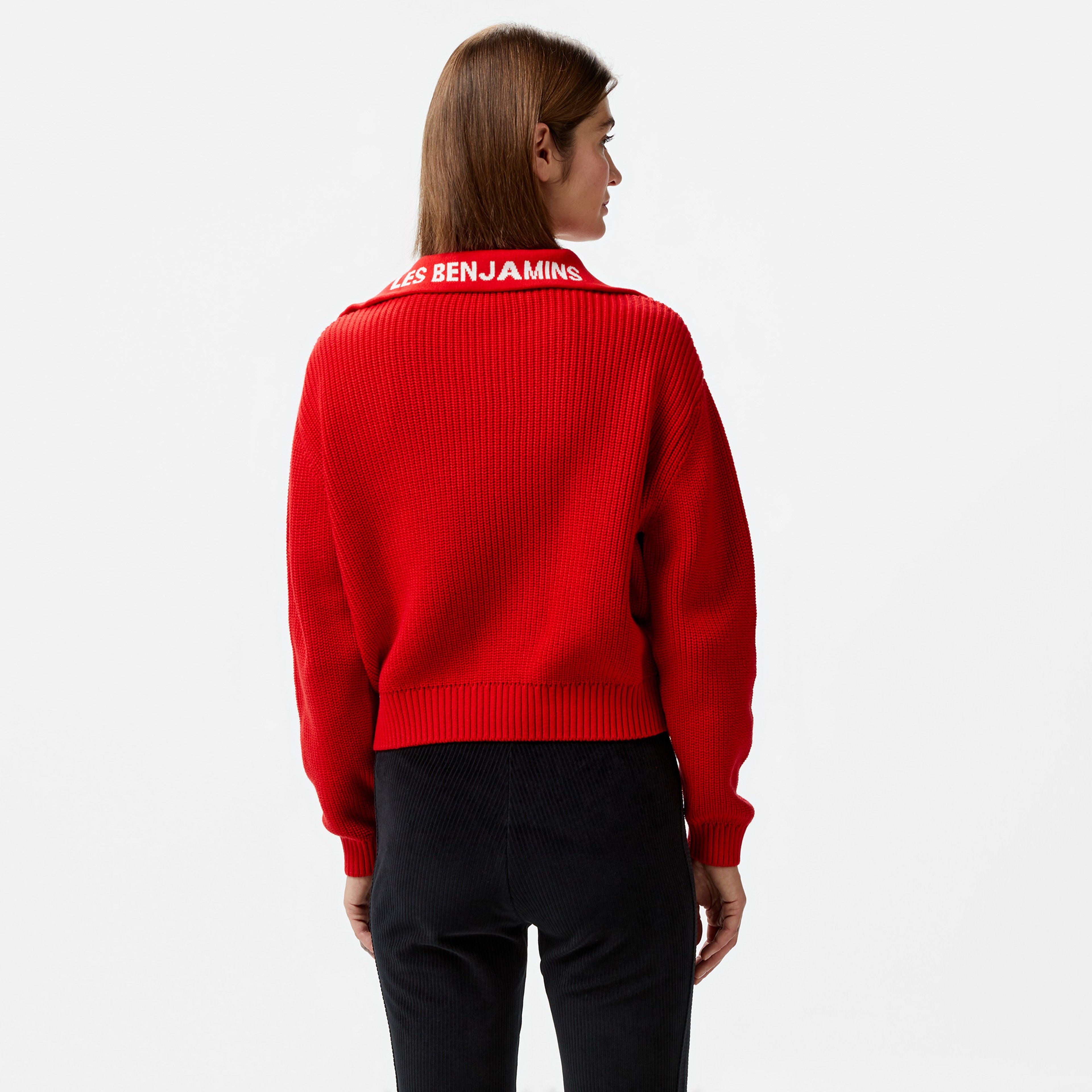 Les Benjamins Knitwear 302 Kadın Kırmızı Sweatshirt
