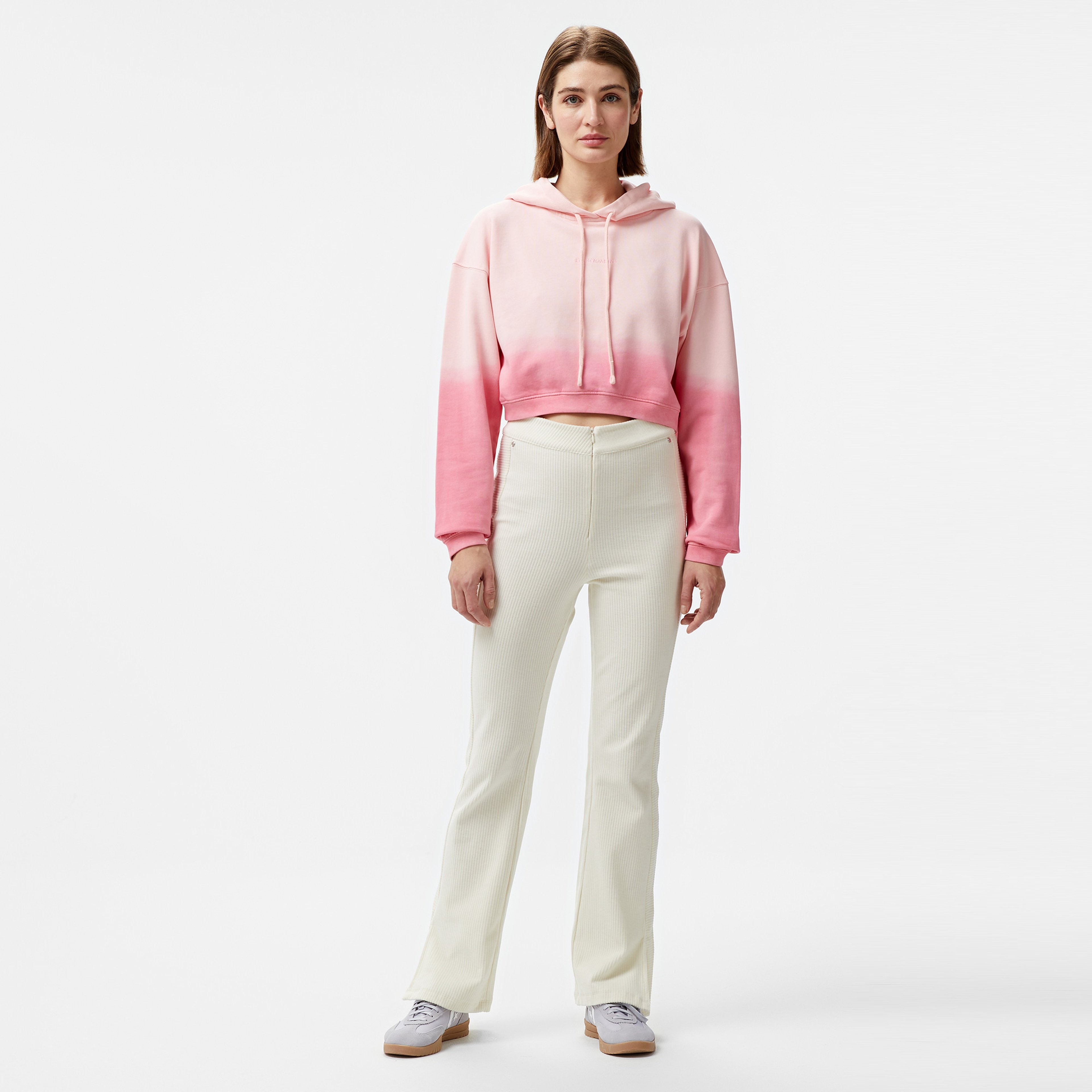 Les Benjamins 304 Kadın Pembe Hoodie