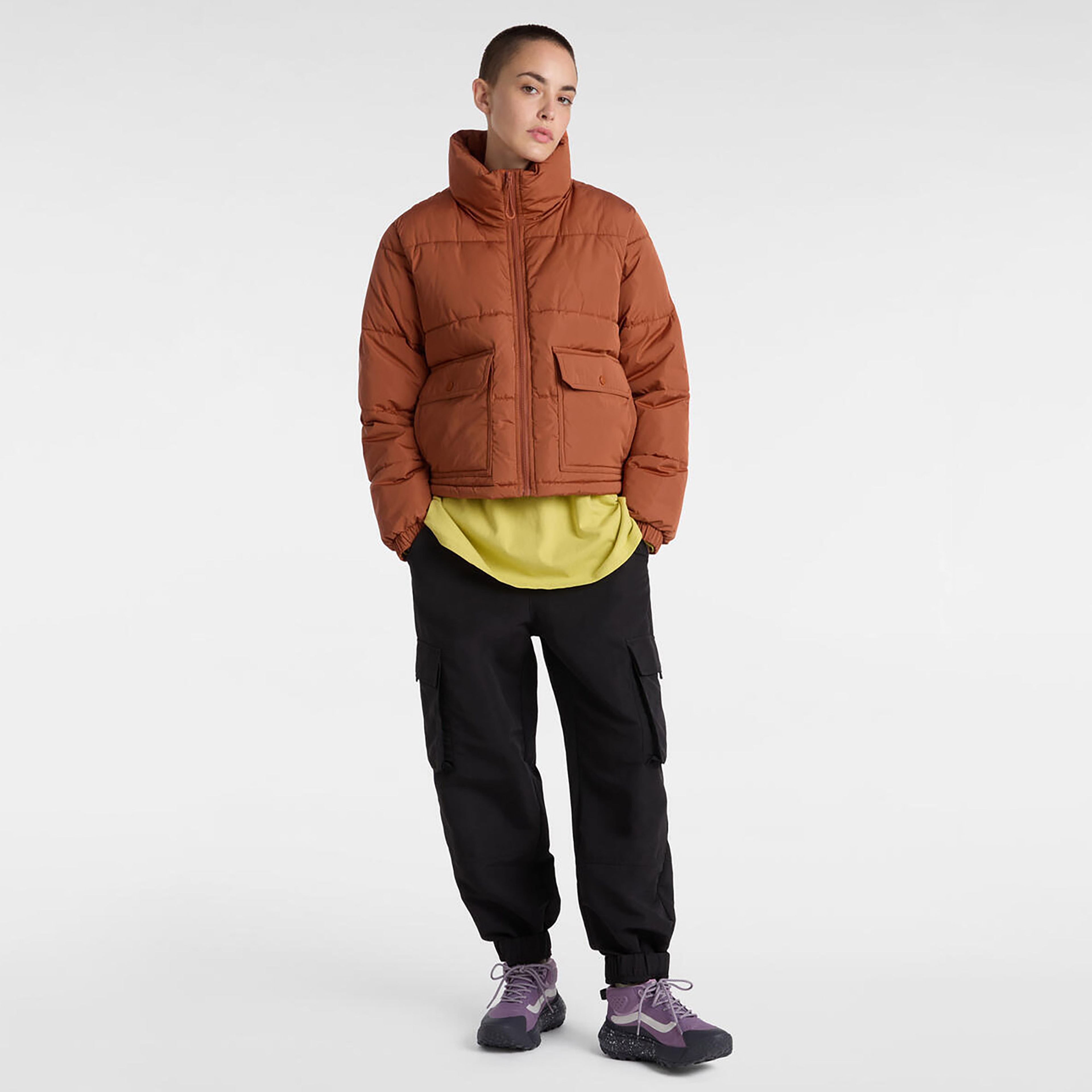 Vans Mte Aubrey Primaloft Puffer Kadın Kahverengi Mont