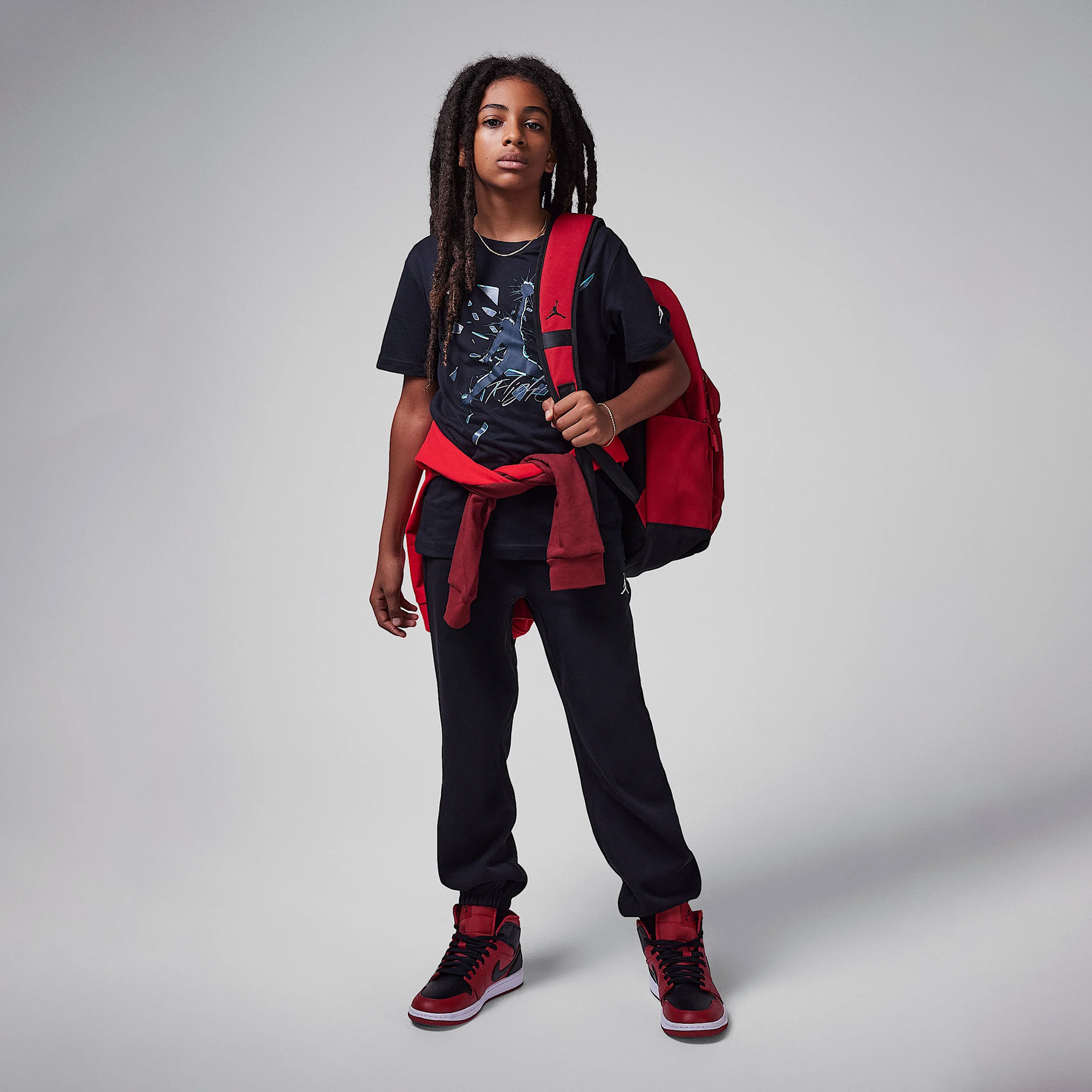 Jordan Shattered Glass Çocuk Siyah Günlük T-Shirt