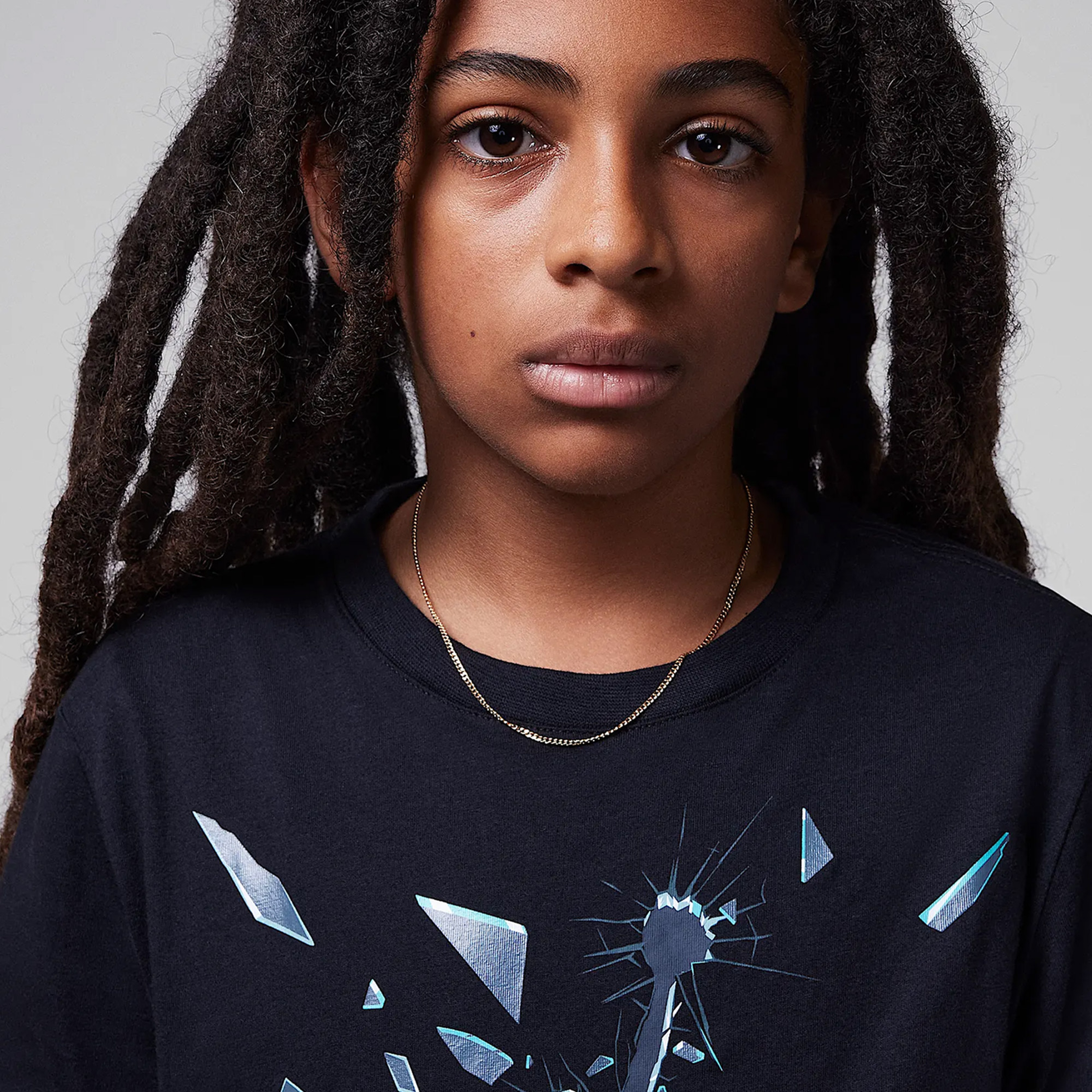 Jordan Shattered Glass Çocuk Siyah Günlük T-Shirt