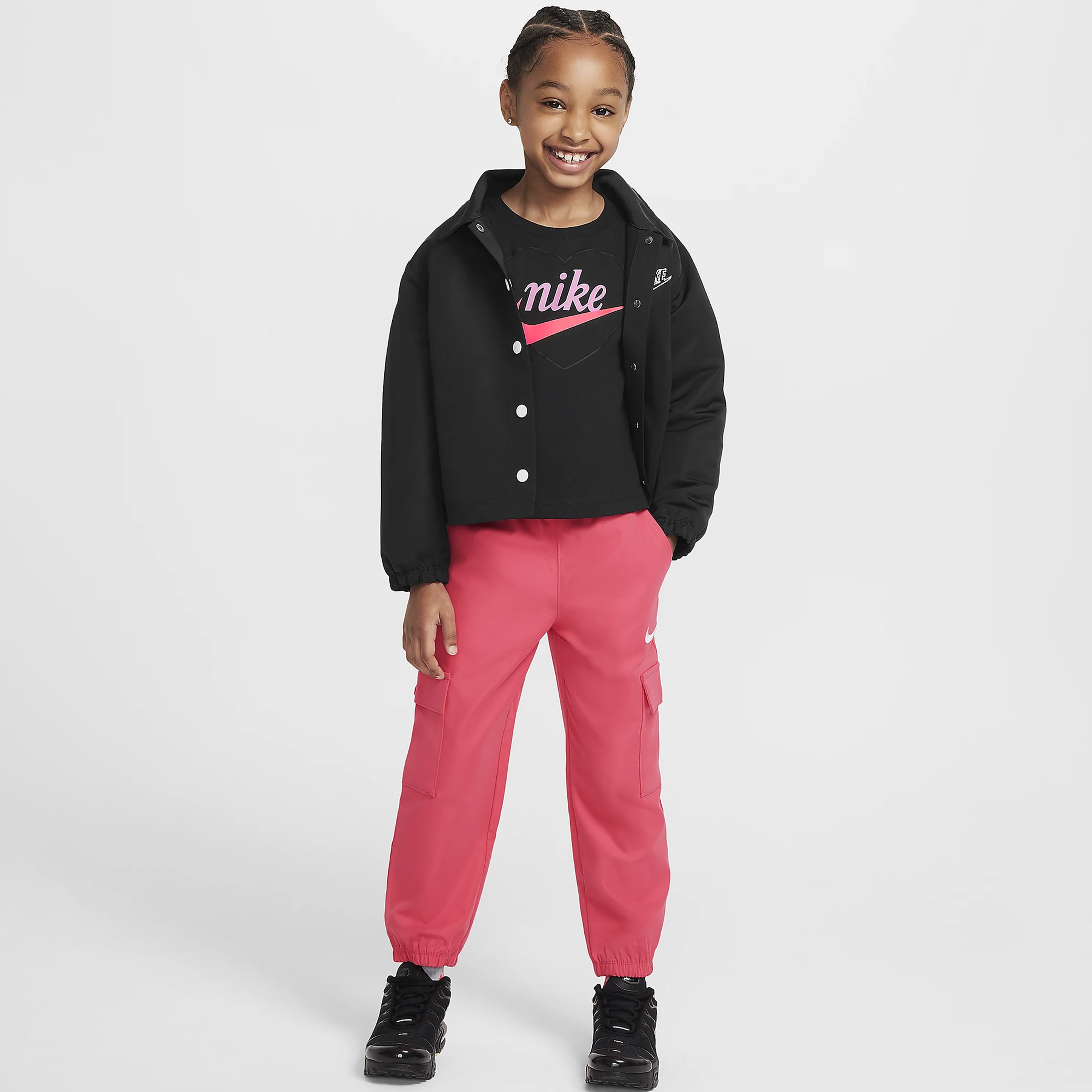 Nike New Impressions Heart Çocuk Siyah Günlük T-Shirt