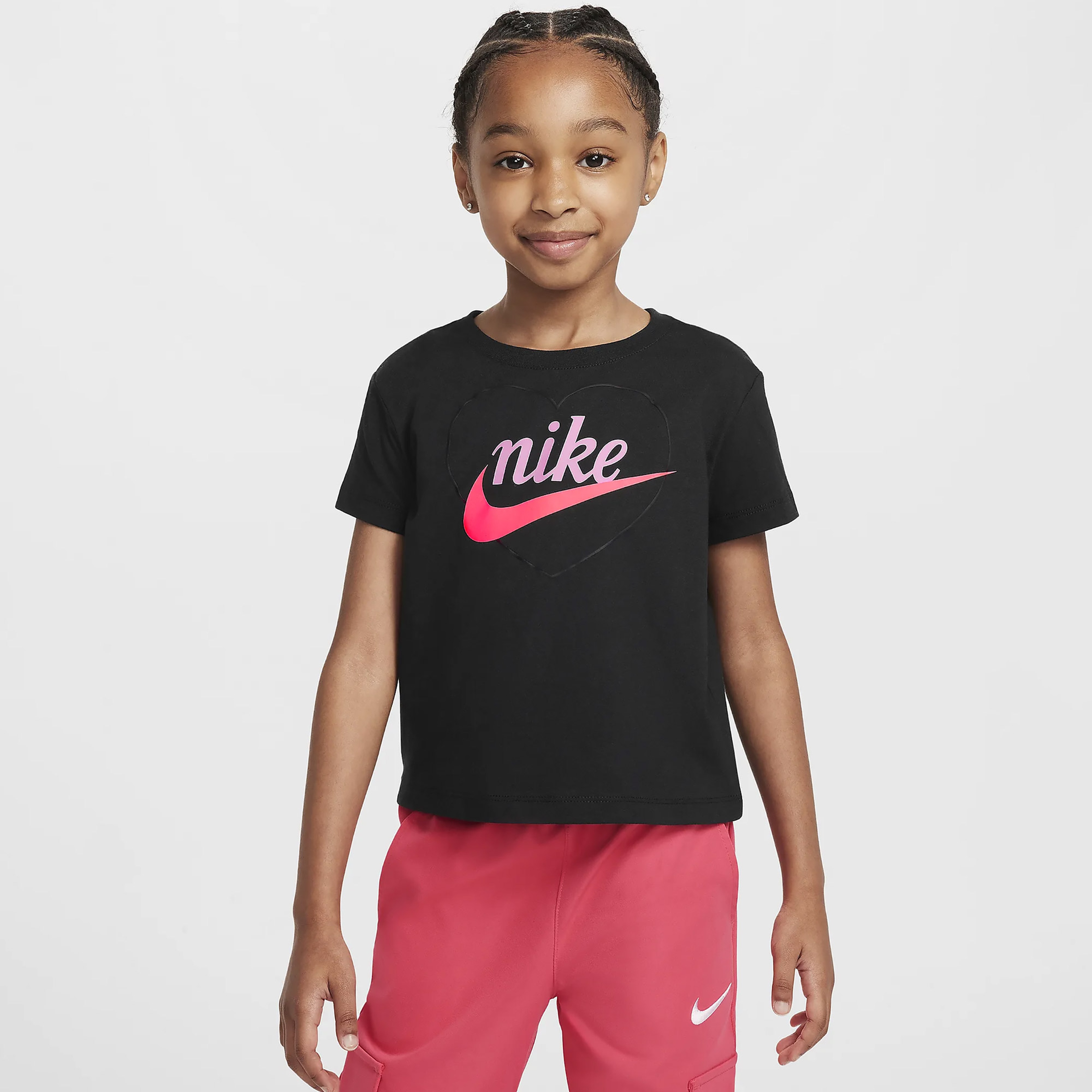 Nike New Impressions Heart Çocuk Siyah Günlük T-Shirt
