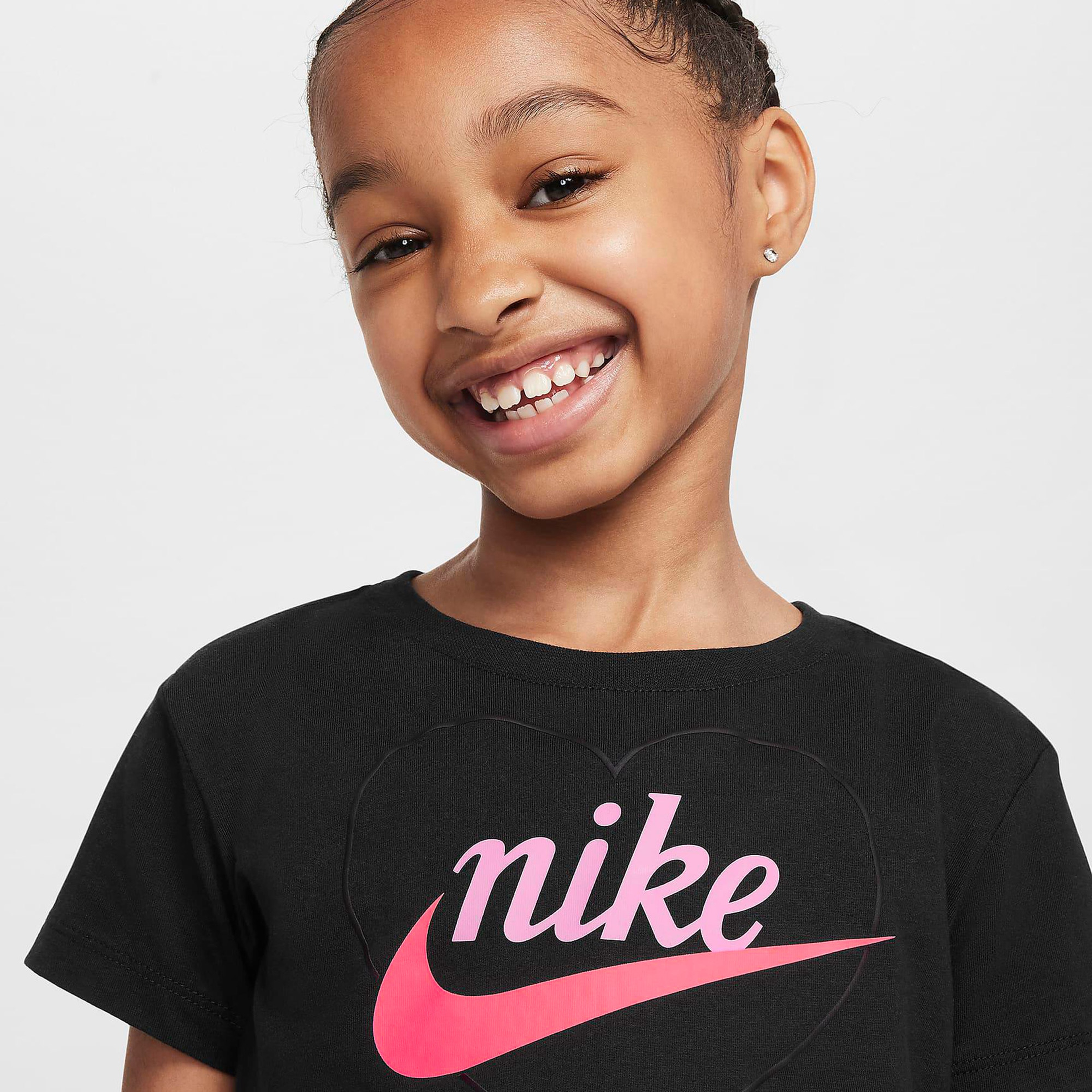 Nike New Impressions Heart Çocuk Siyah Günlük T-Shirt