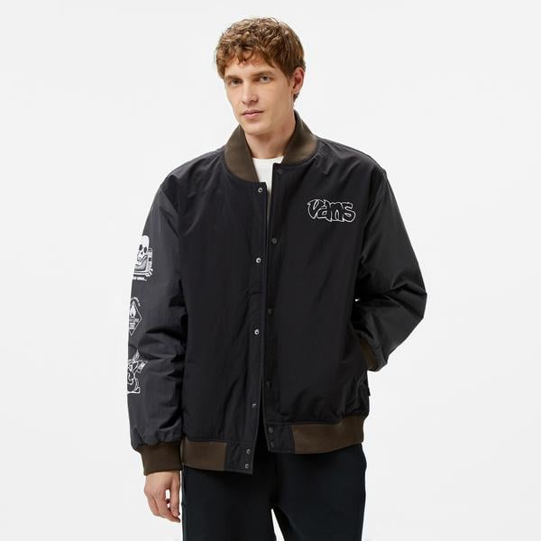 Vans Crazy Eddy Baseball Erkek Siyah Ceket