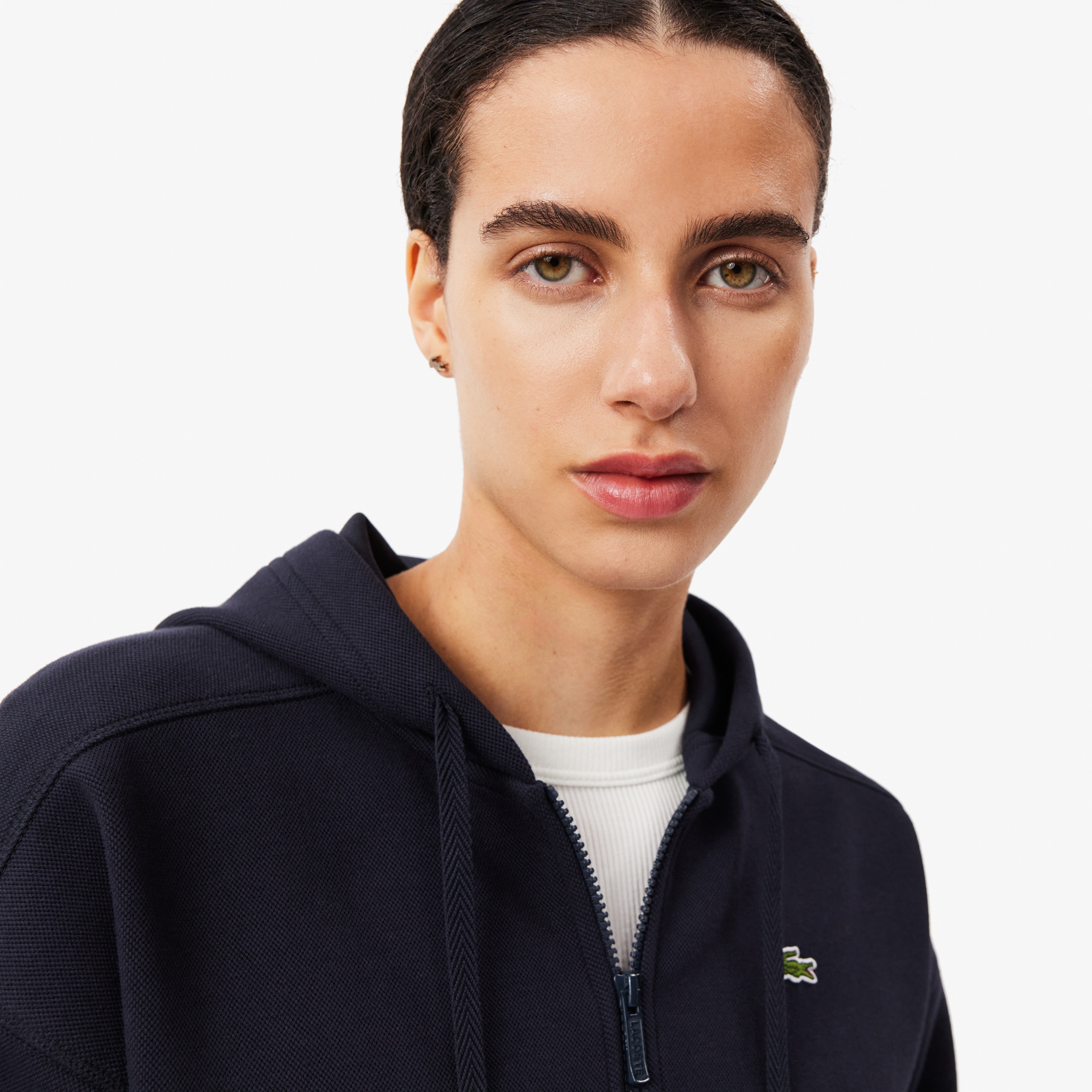 Kadın Regular Fit Kapüşonlu Lacivert Sweatshirt