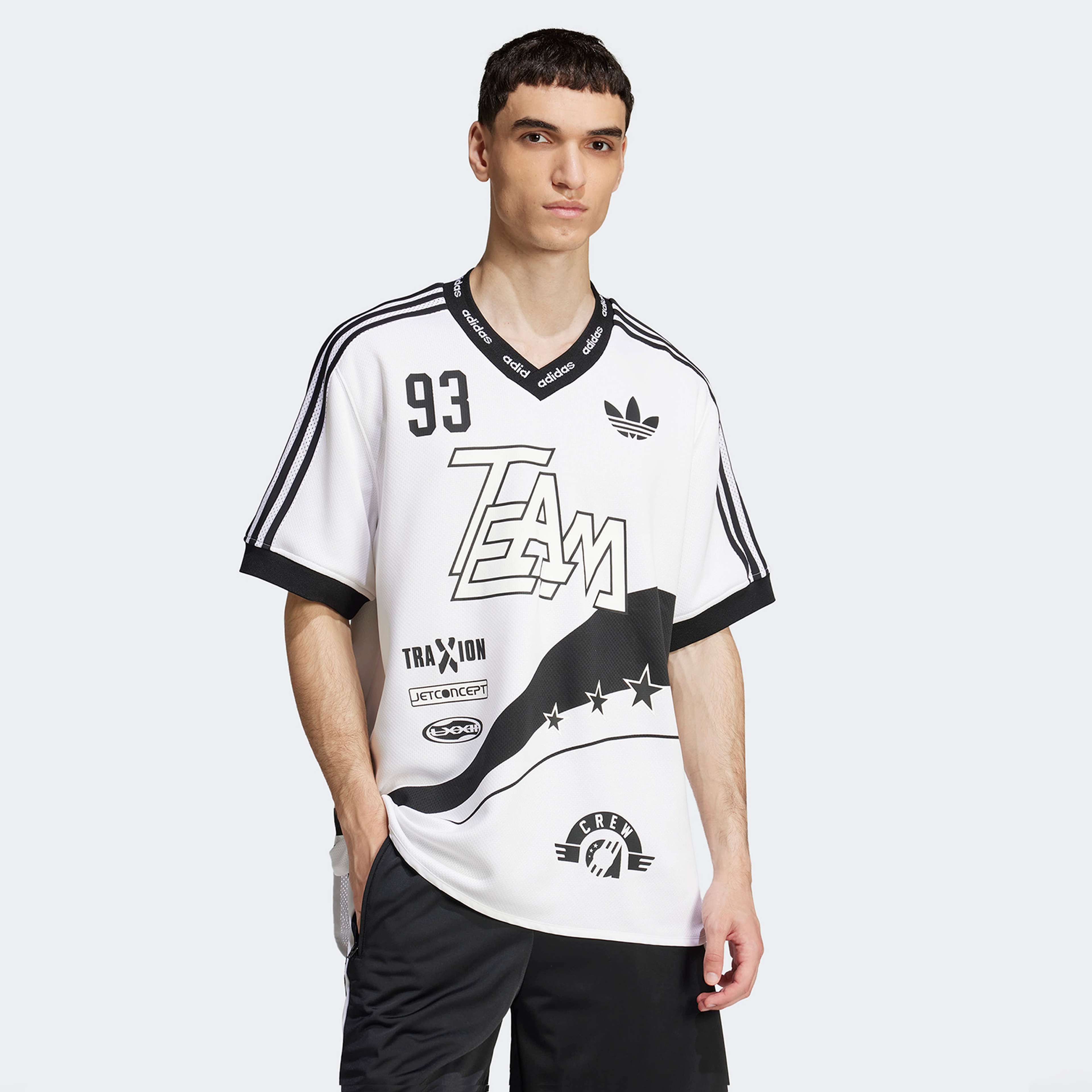 adidas Team 93 Jersey Erkek Beyaz T-Shirt