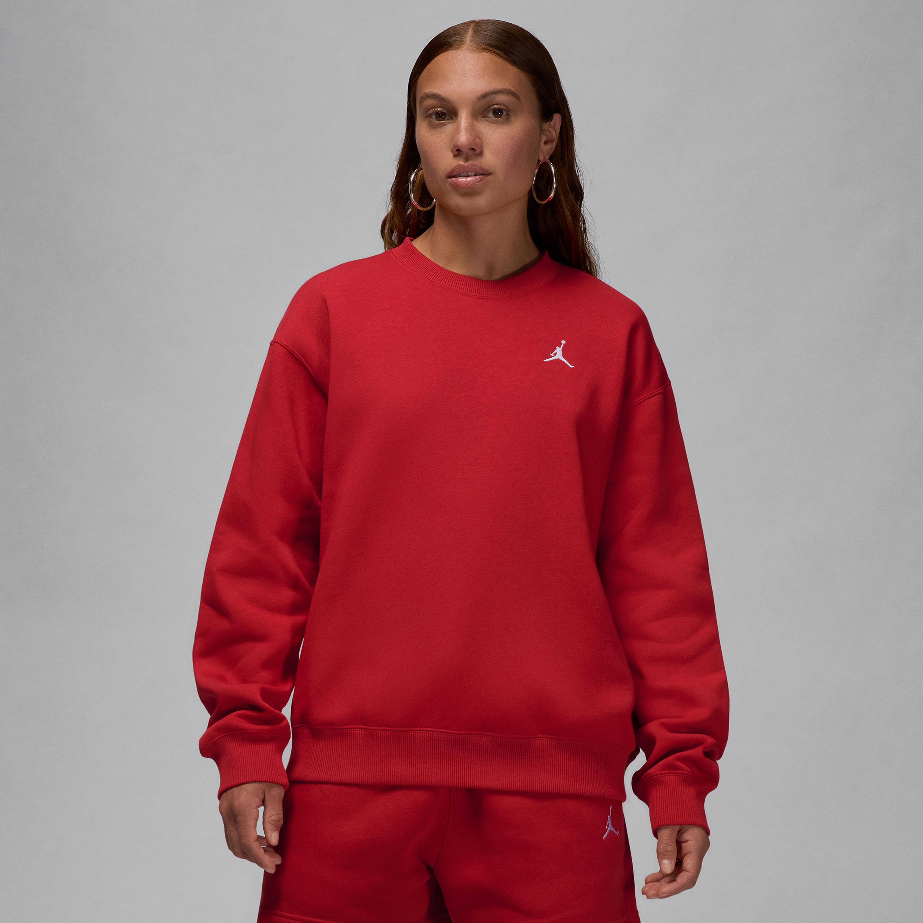 Jordan Brooklyn Fleece Kadın Kırmızı Sweatshirt