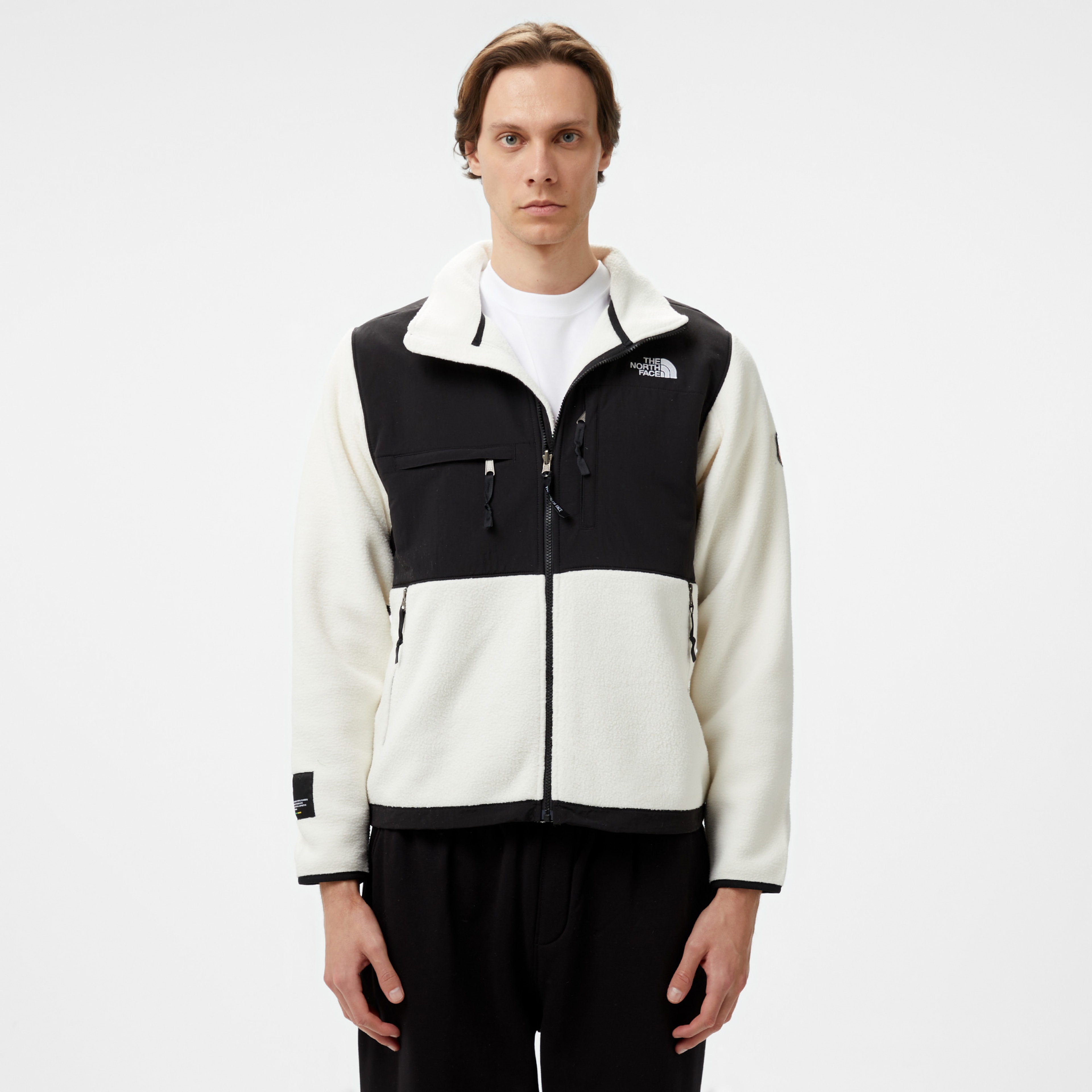 The North Face Retro Denali Erkek Beyaz/Siyah Ceket