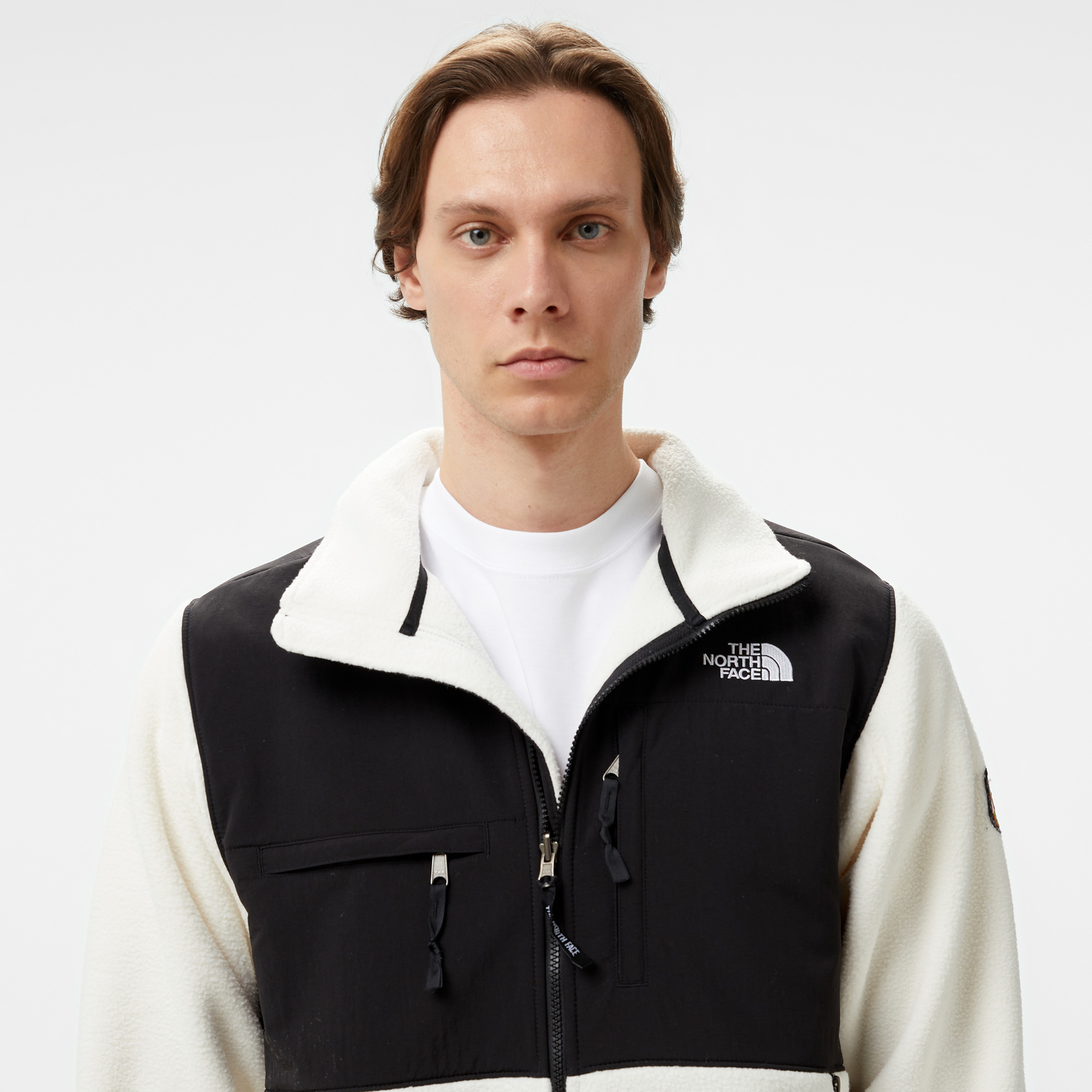 The North Face Retro Denali Erkek Beyaz/Siyah Ceket