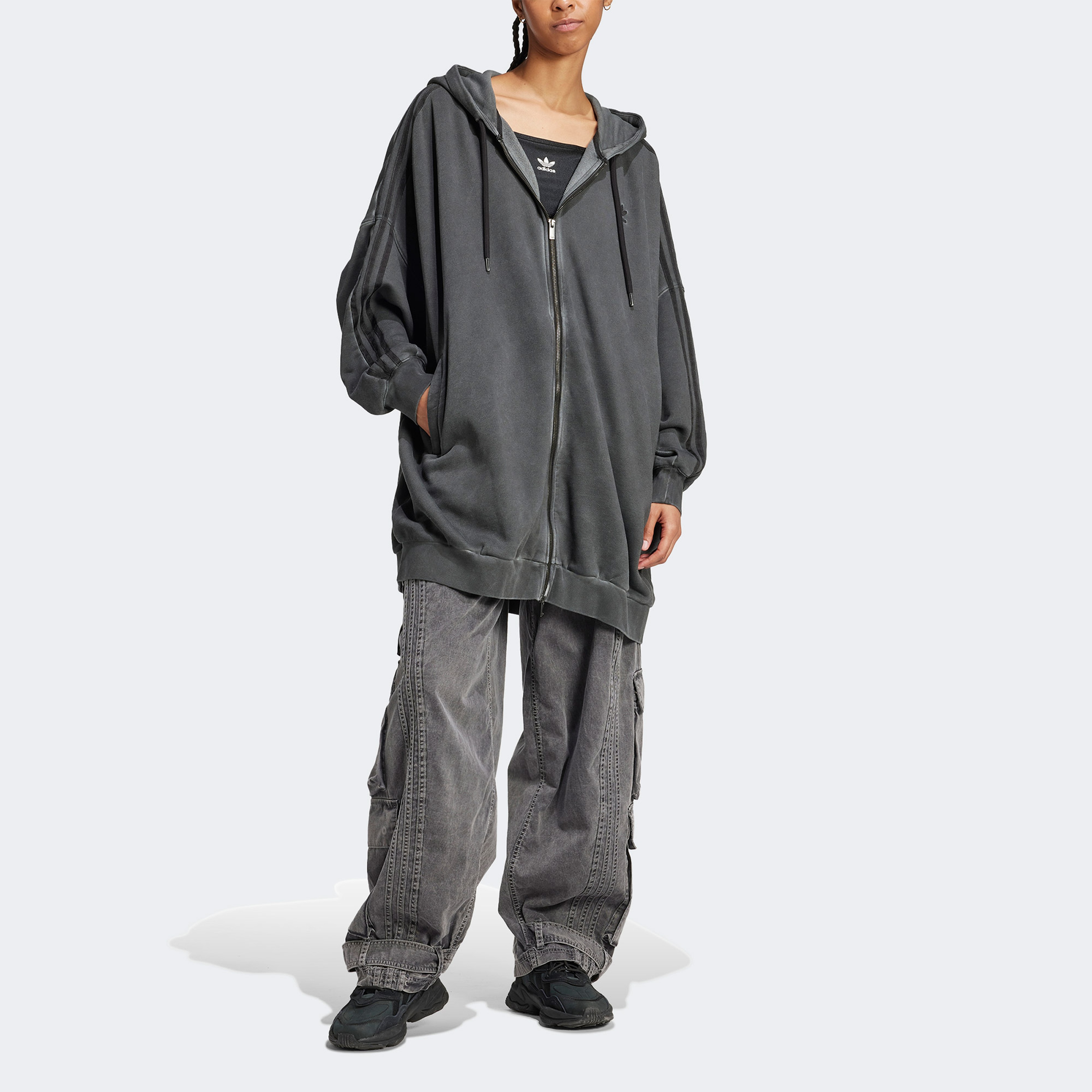 adidas Originals Adilenium Kadın Gri Sweatshirt