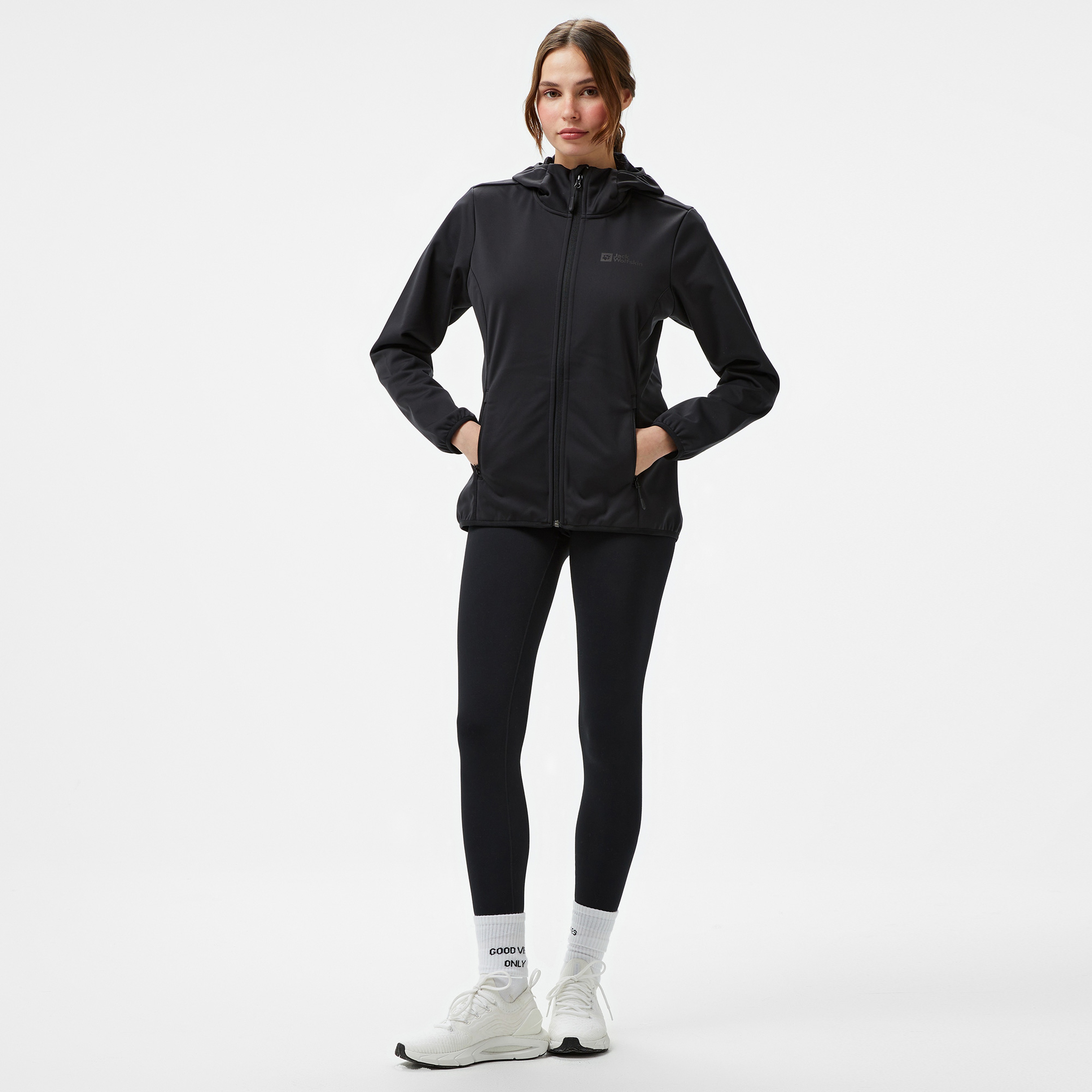 Jack Wolfskin Texashield Core Kadın Siyah Ceket