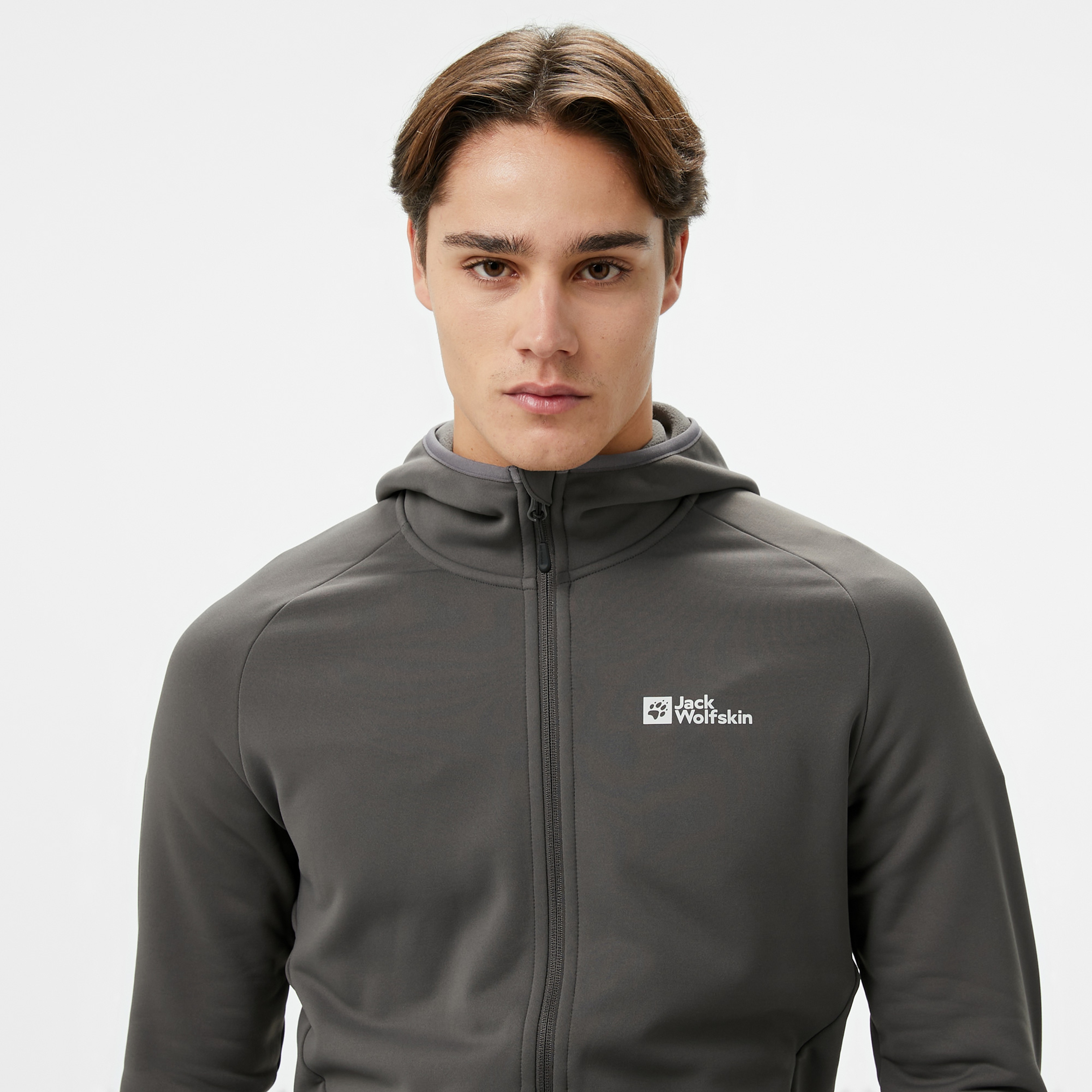 Jack Wolfskin Fleece Erkek Gri Ceket