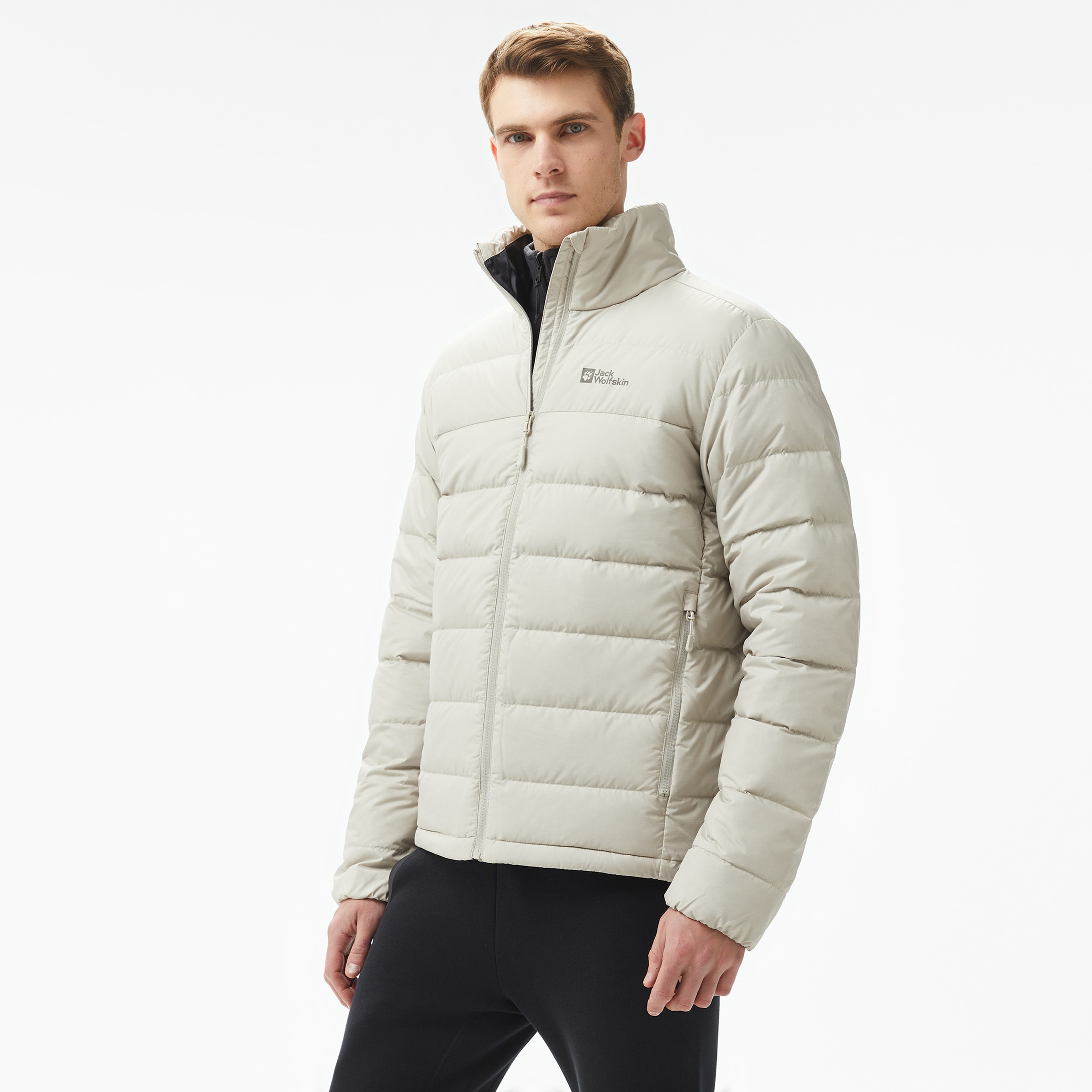 Jack Wolfskin Down Insulated Erkek Gri Ceket